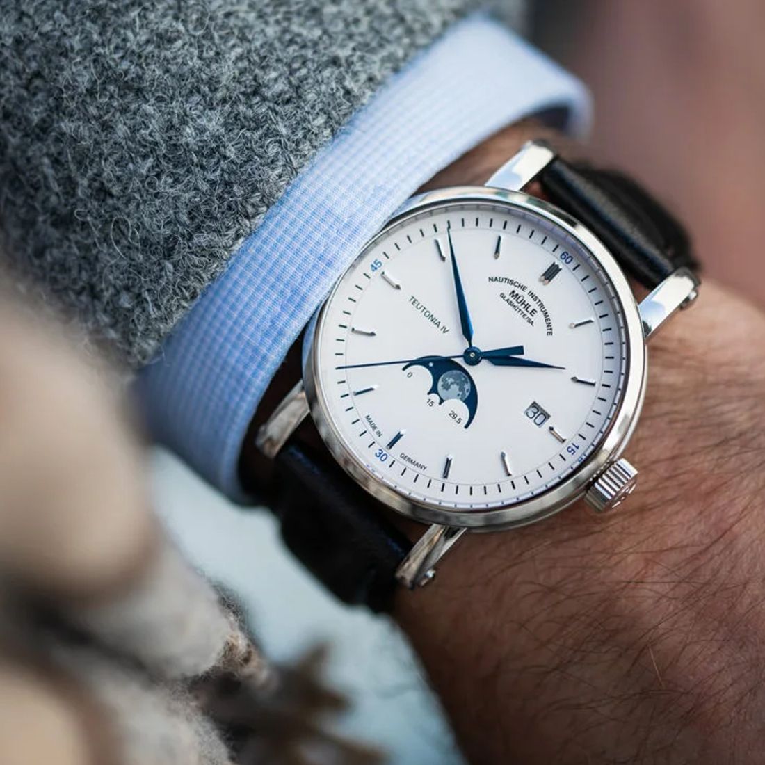 Mühle Glashütte Teutonia IV Moonphases on Strap