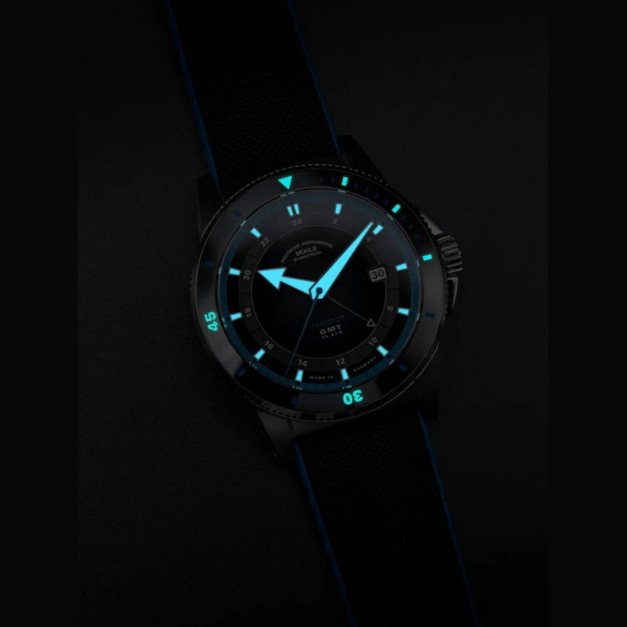 Mühle Glashütte Sportivo Travel GMT on Strap