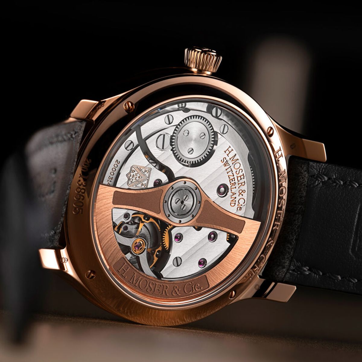 H. Moser & Cie. 1200-0412 Endeavour Centre Seconds Red Gold Vantablack Dial