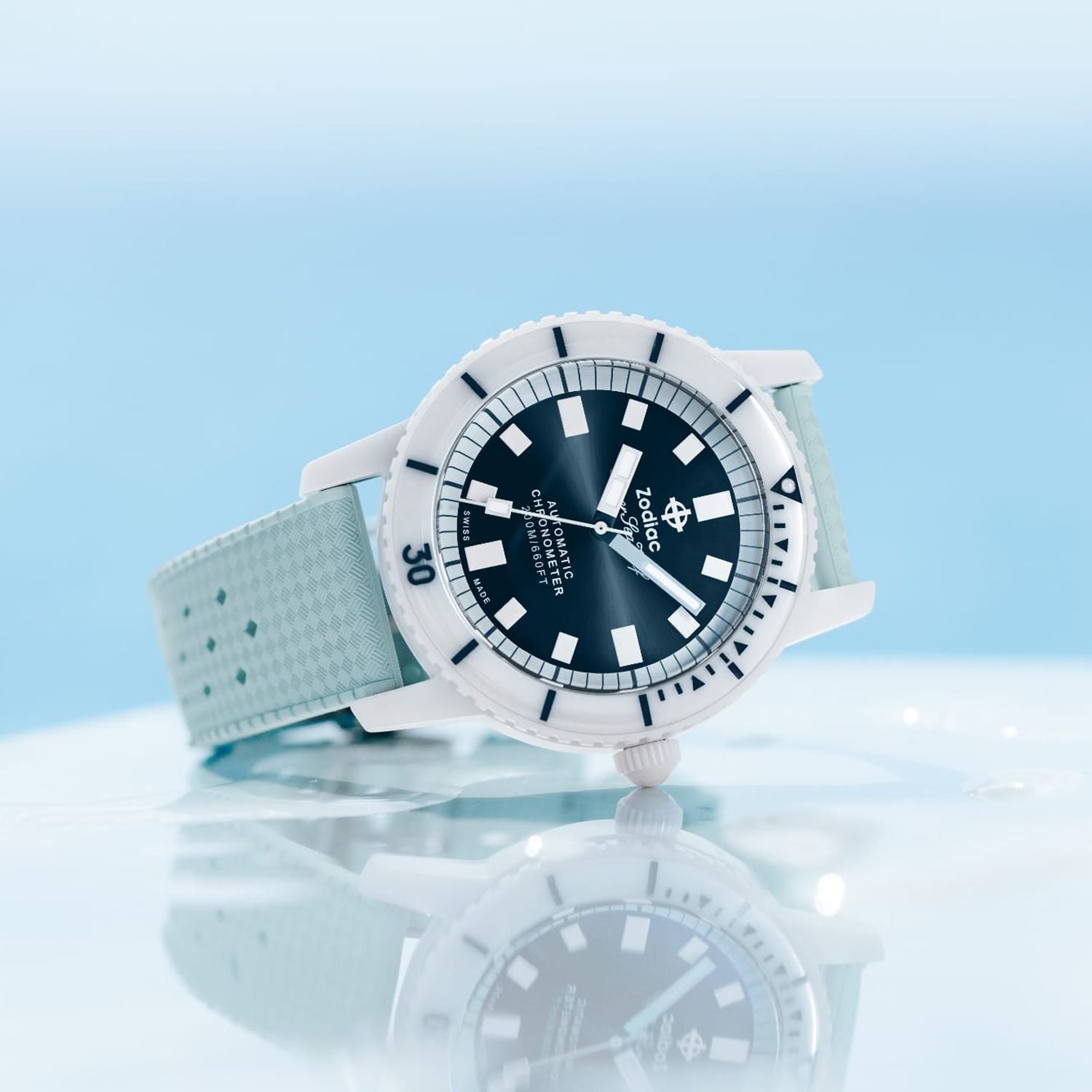 Zodiac ZO9590 Super Sea Wolf Ceramic Edition Blue and White