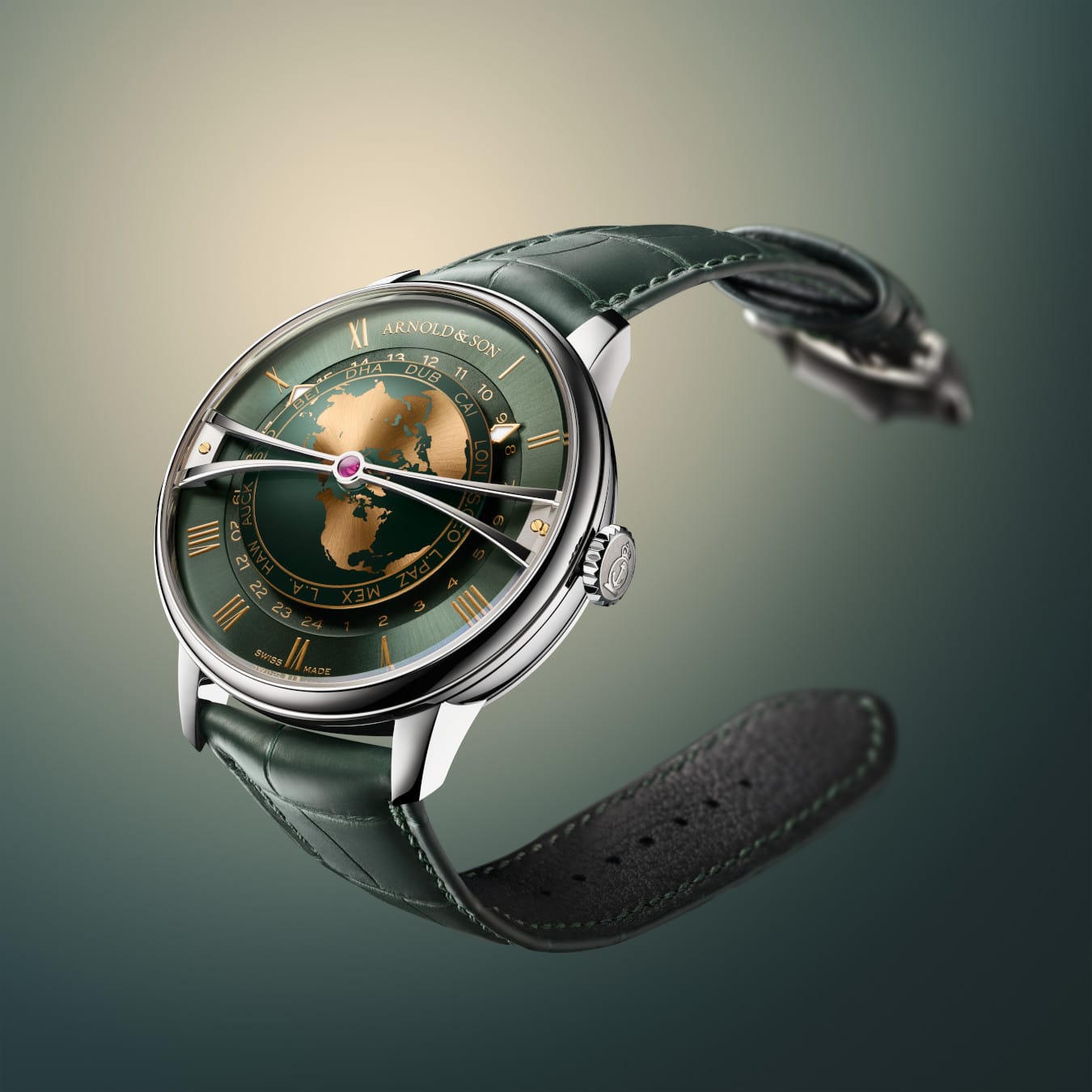 Arnold & Son 1WTBS.F01A.C1242S Globetrotter 42 Steel