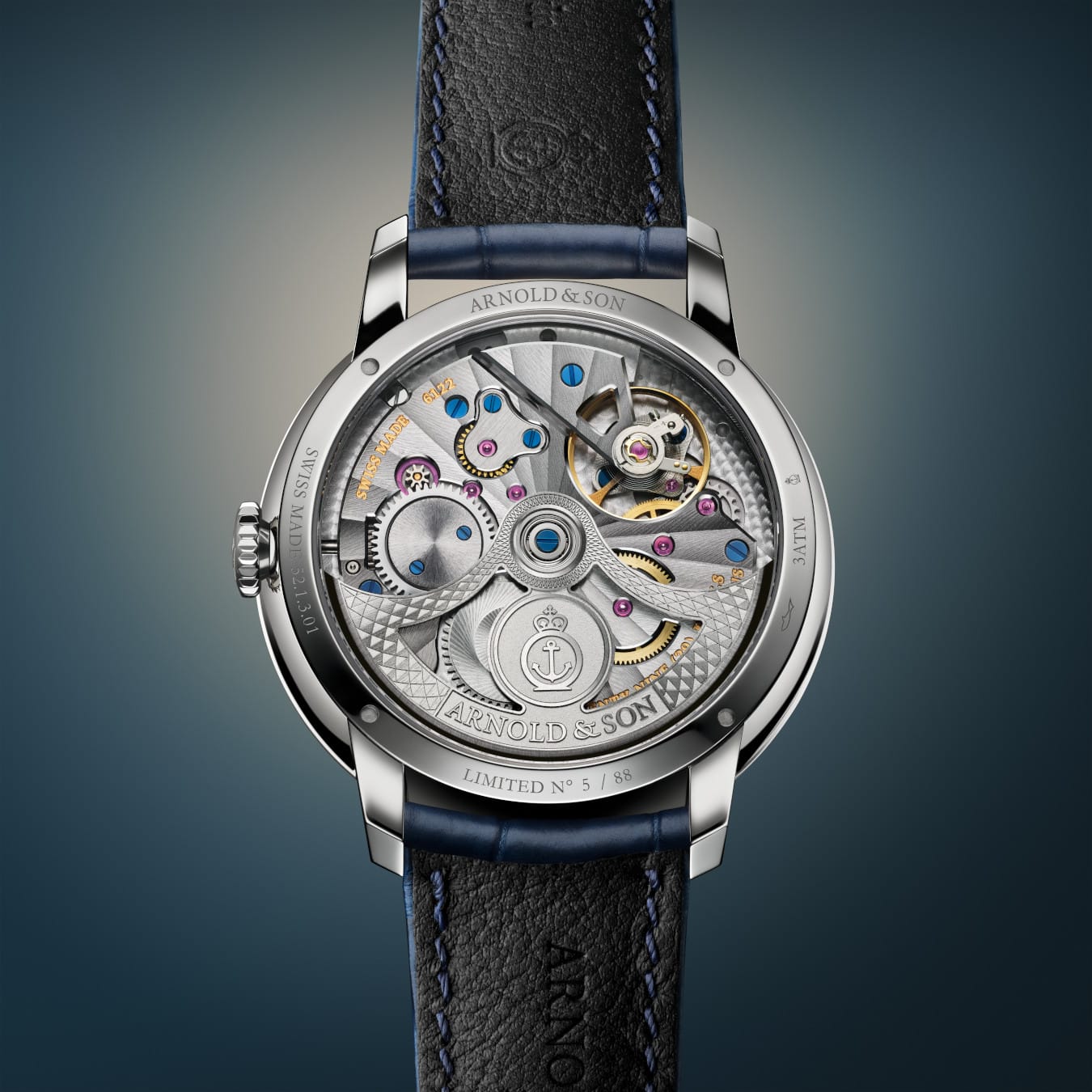 Arnold & Son 1WTBS.K01A.C0263S Globetrotter 42 Steel
