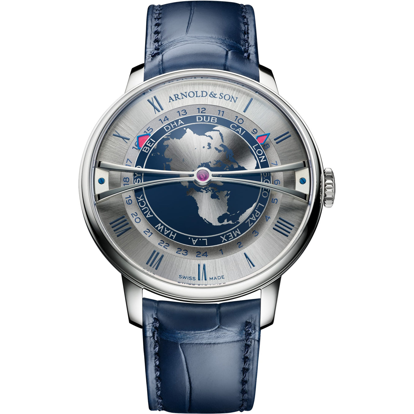 Arnold & Son 1WTBS.K01A.C0263S Globetrotter 42 Steel