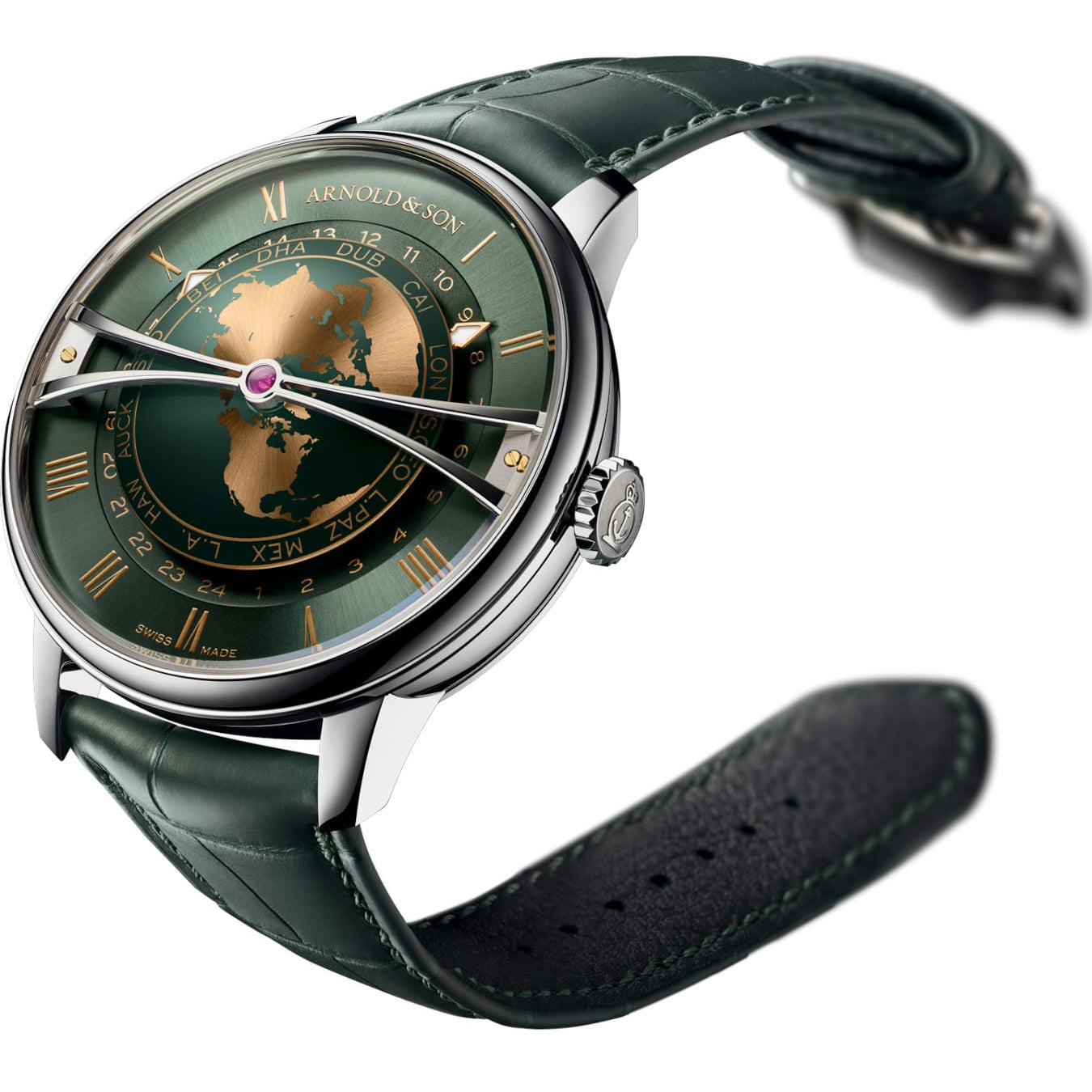 Arnold & Son 1WTBS.F01A.C1242S Globetrotter 42 Steel