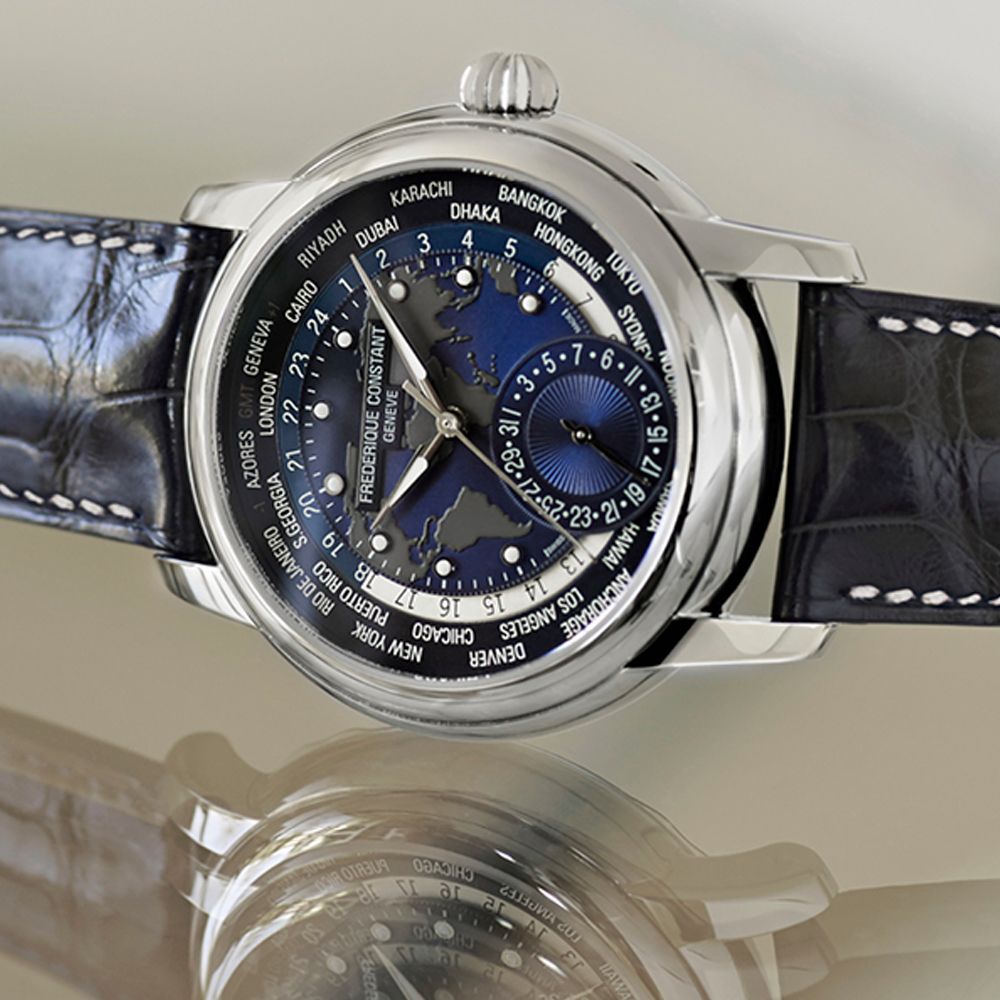 Frederique Constant Manufacture Classic Worldtimer FC-718NWM4H6 Blue Dial