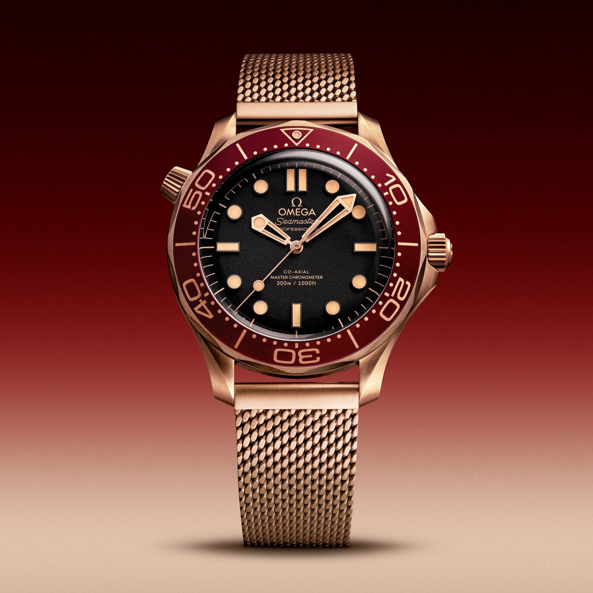 Omega Seamaster Diver 300M Bronze Gold "Ironman" on Bracelet 210.90.42.20.01.003