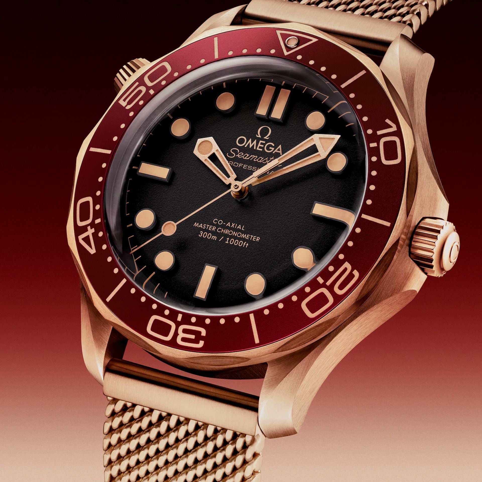 Omega Seamaster Diver 300M Bronze Gold "Ironman" on Bracelet 210.90.42.20.01.003
