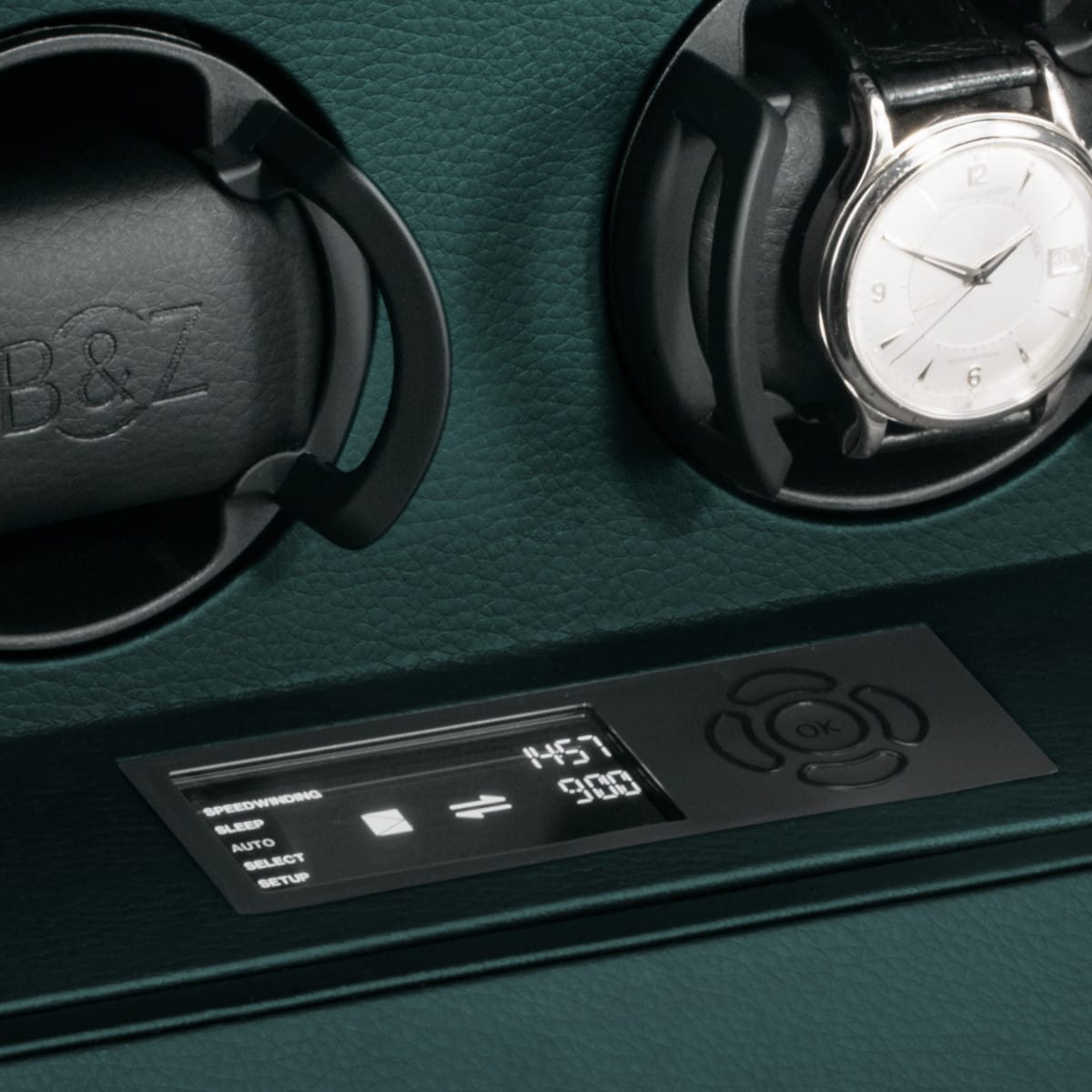Buben & Zorweg SAFE MASTER 8 Green Leather Watch Winder