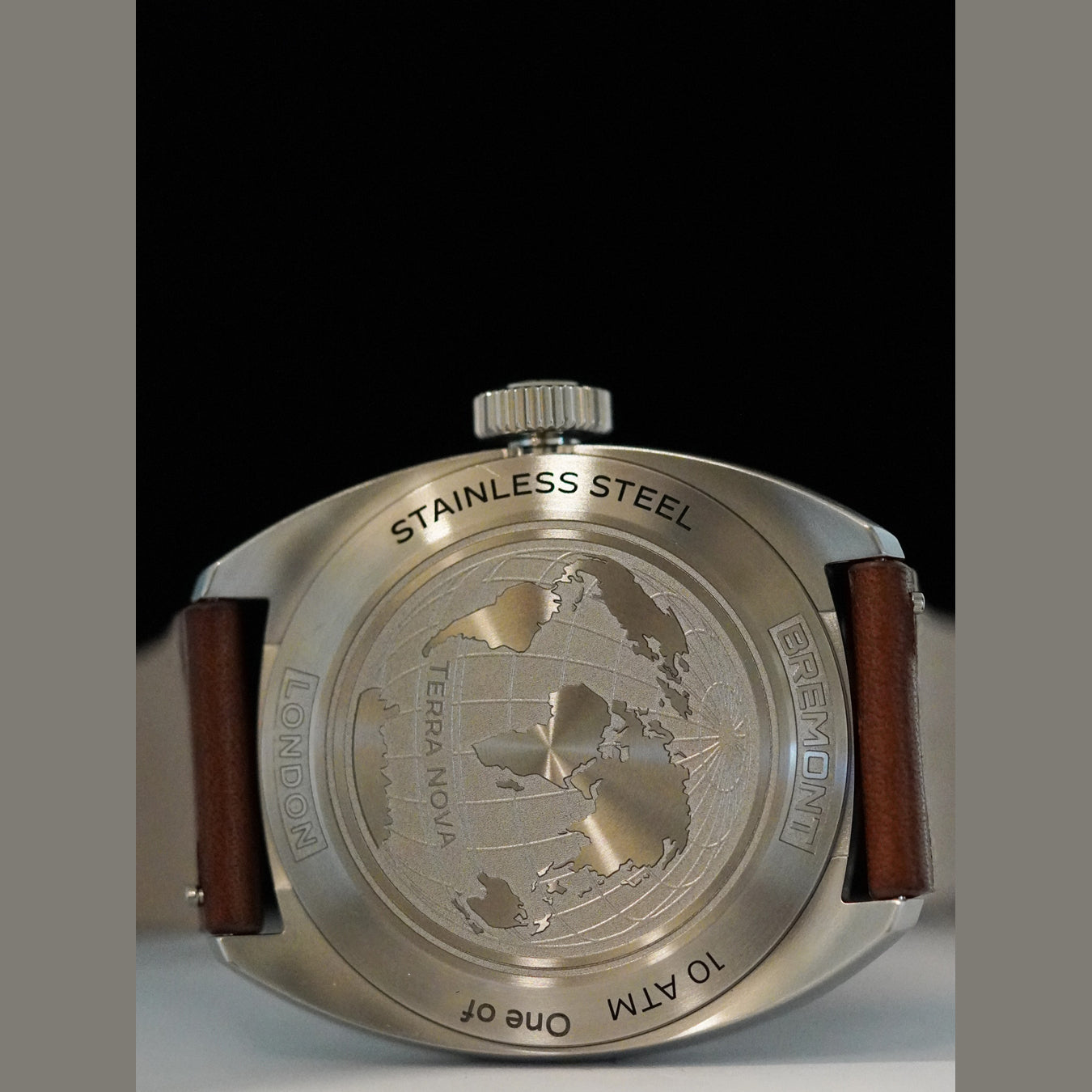 Bremont TN40-DT-SS-BR-L-S Terra Nova Date SS Caramel Dial Leather Strap