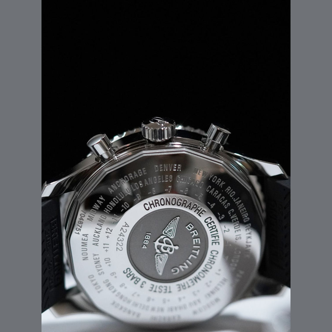 Breitling A24322121C2A1 Navitimer GMT Chronograph 46mm Blue Dial