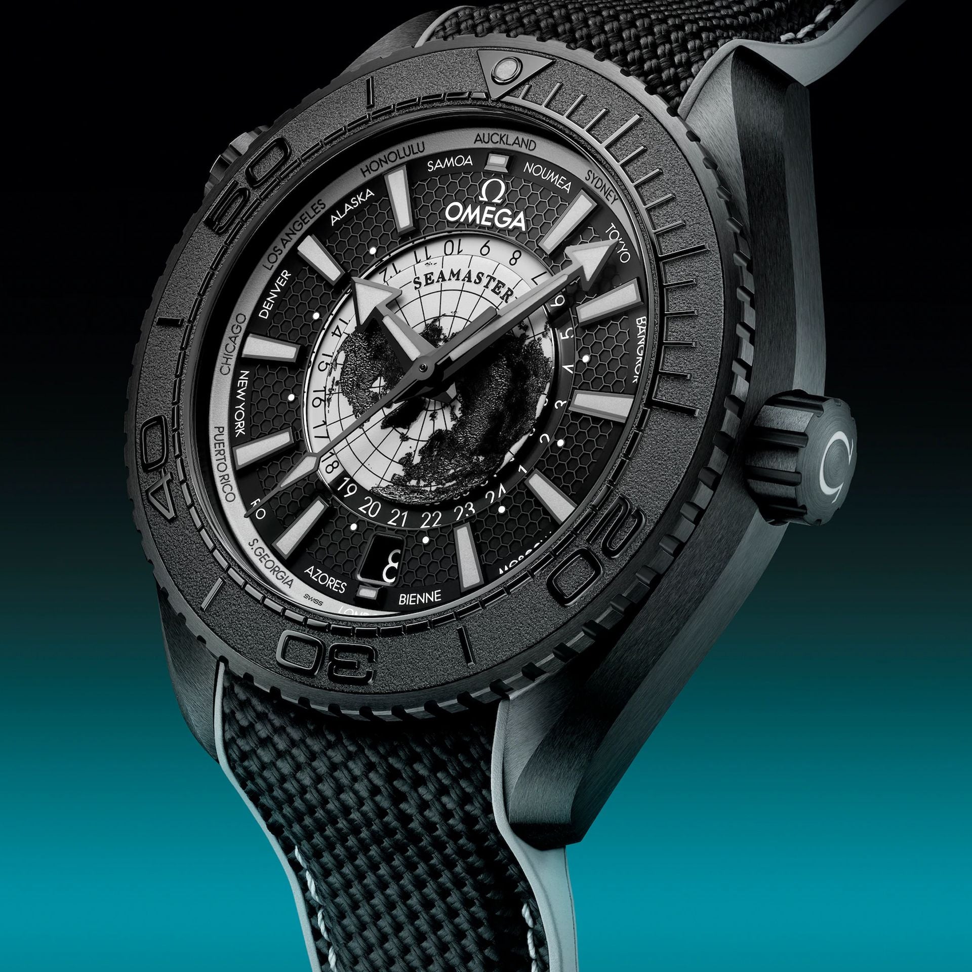 Omega 215.92.46.22.01.007 Seamaster Planet Ocean 600M Worldtimer