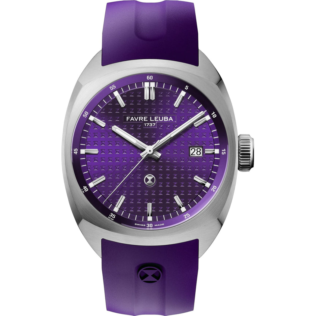 Favre Leuba 00.20102.102.07.307 Chief Date Purple Dial on Strap