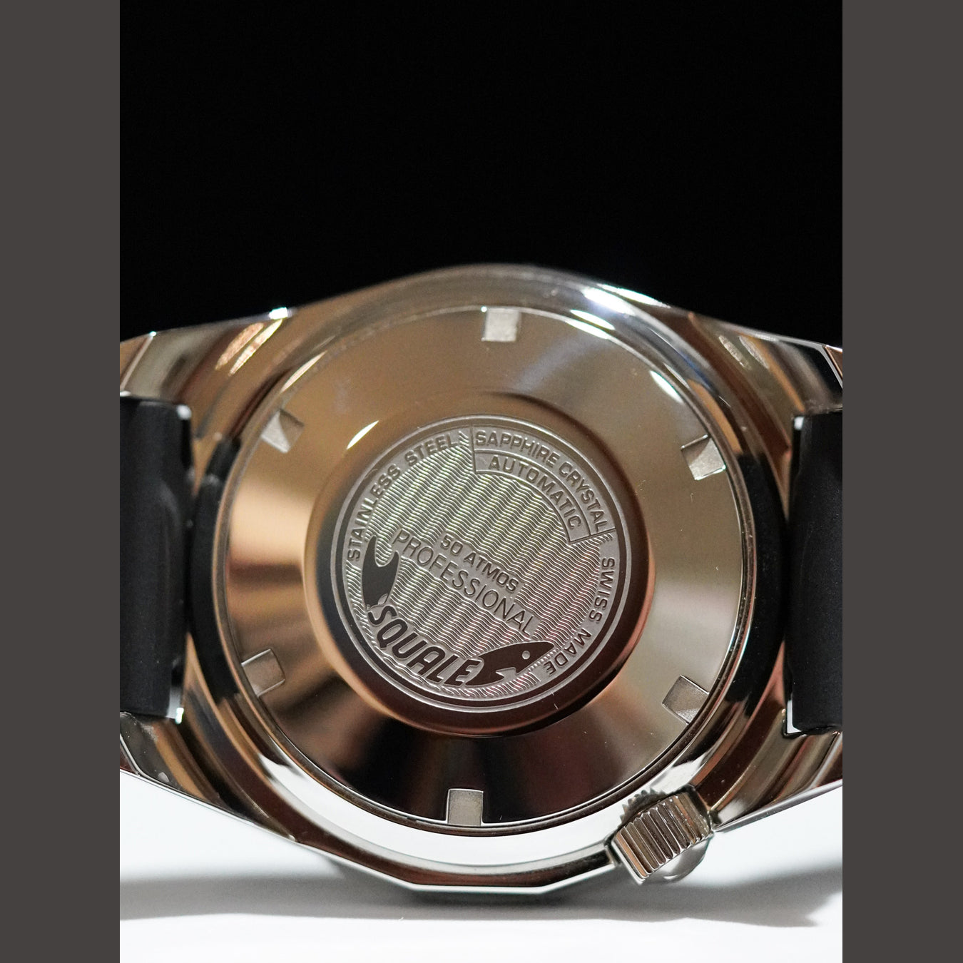 Squale 1521CL.VO Classic Steel Black On Strap