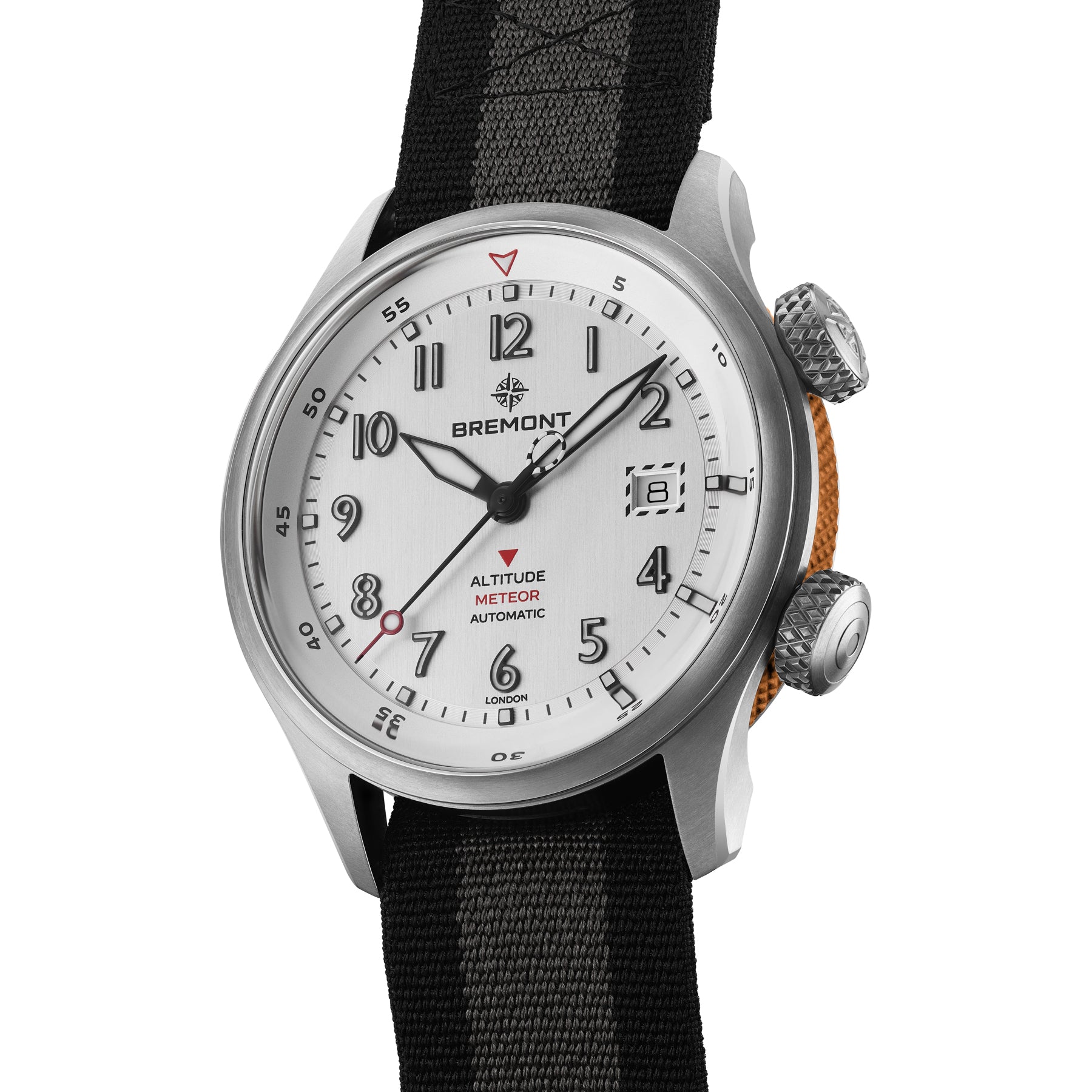 Bremont Altitude MB Meteor Orange Silver Dial on NATO Strap