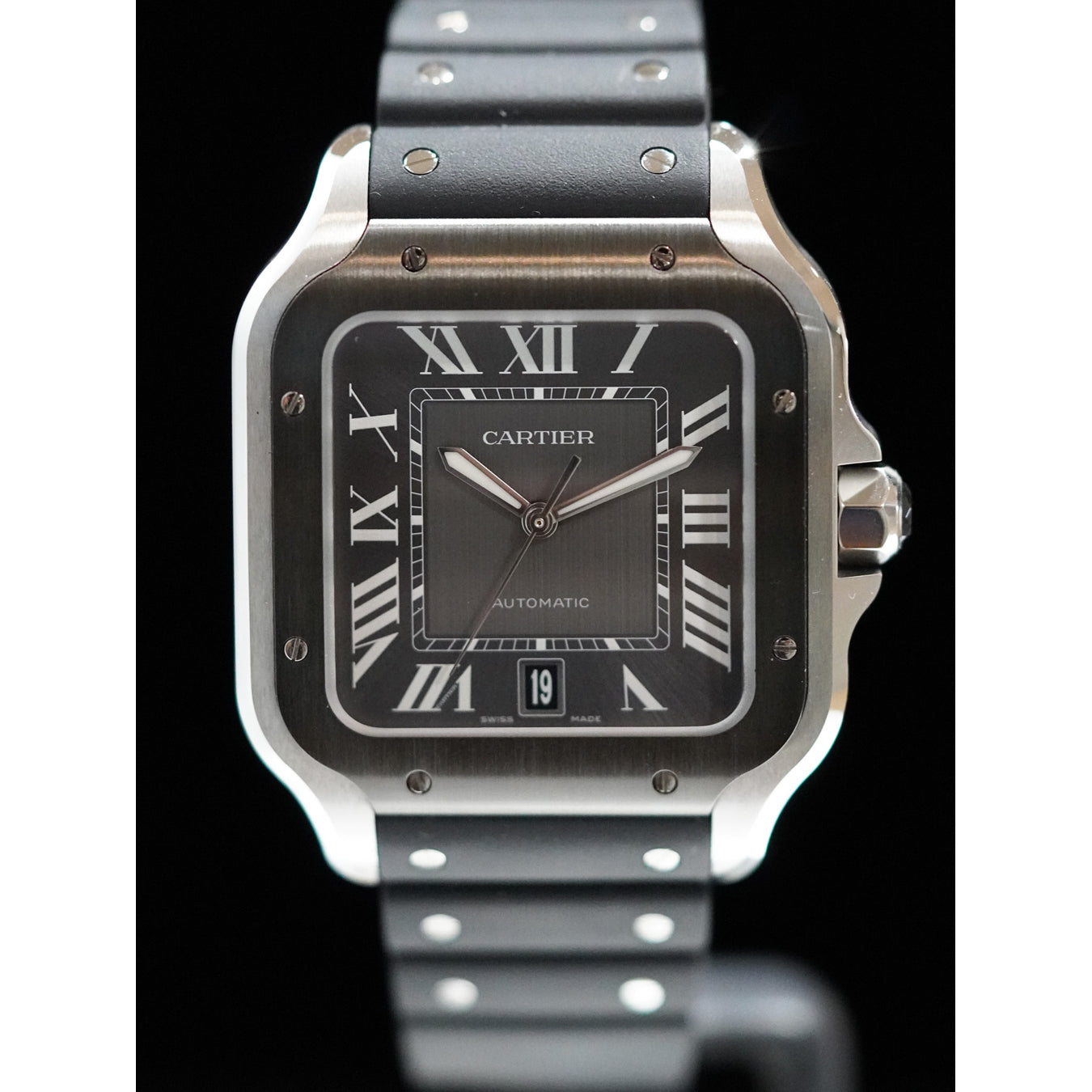 Cartier WSSA0037 Santos Black ADLC Steel