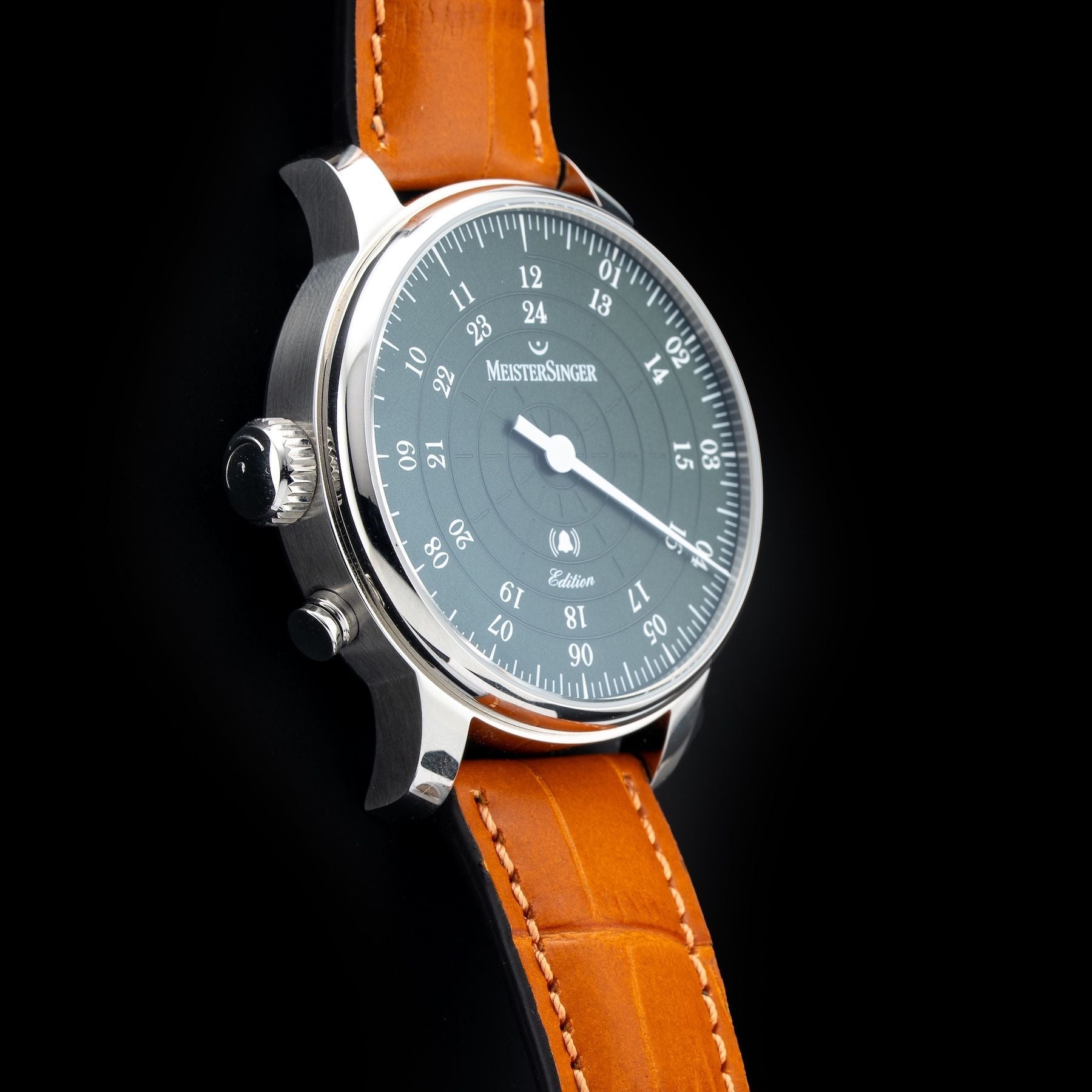 MeisterSinger ED-USA22 Bell Hora Petrol Dial Left Handed
