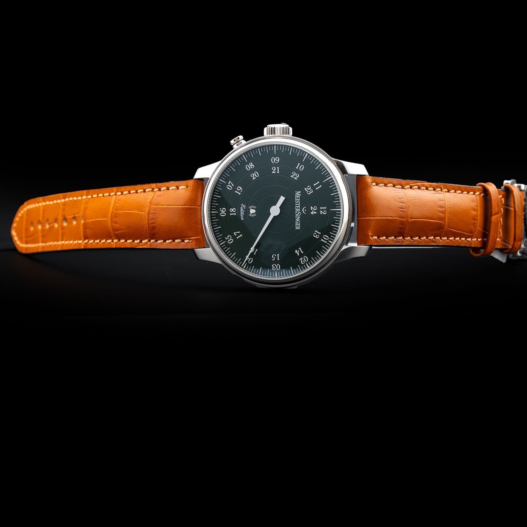 MeisterSinger ED-USA22 Bell Hora Petrol Dial Left Handed