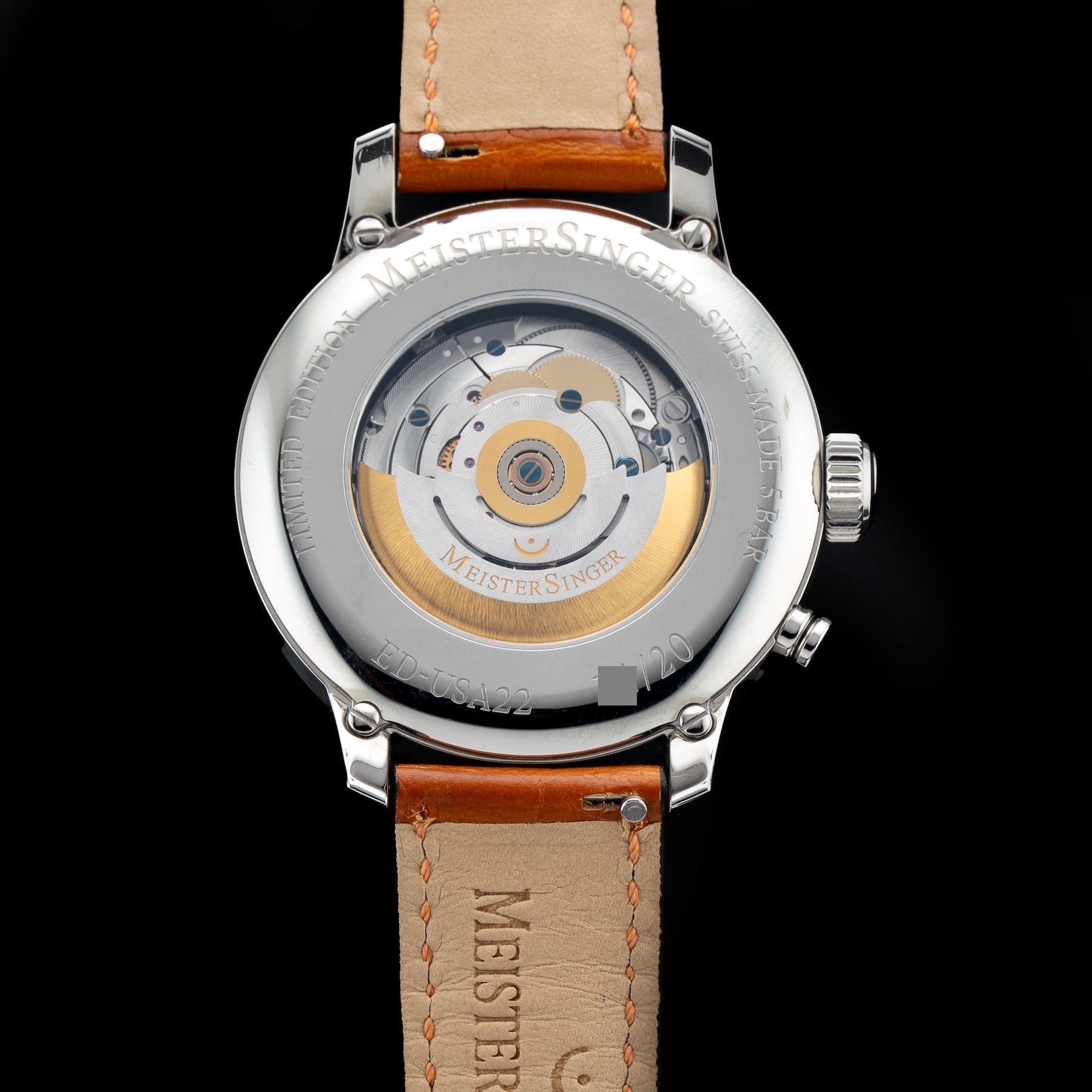 MeisterSinger ED-USA22 Bell Hora Petrol Dial Left Handed