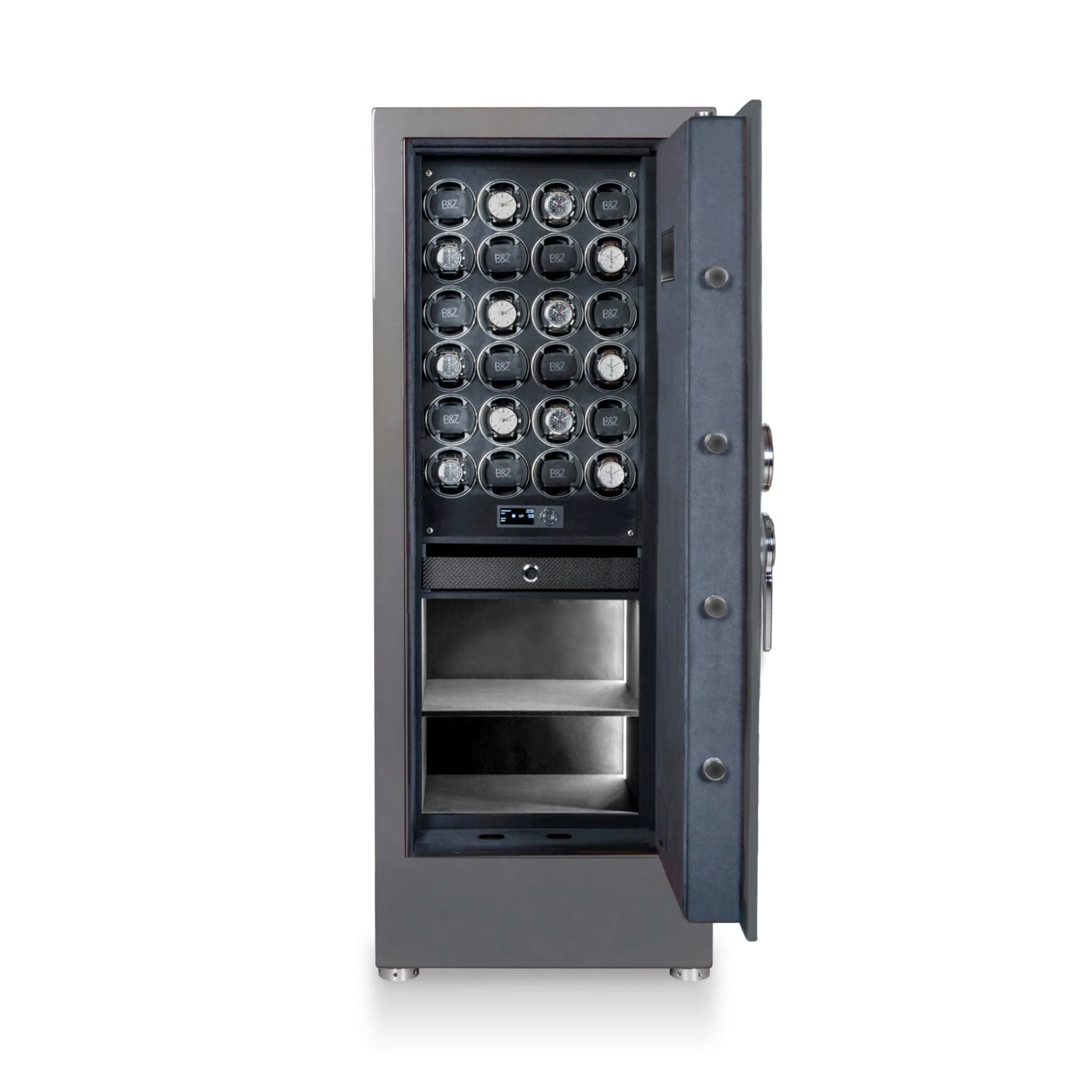 Buben & Zorweg Turbo XL One-Tone VdS I Shark Blue Safe with Watch Winders