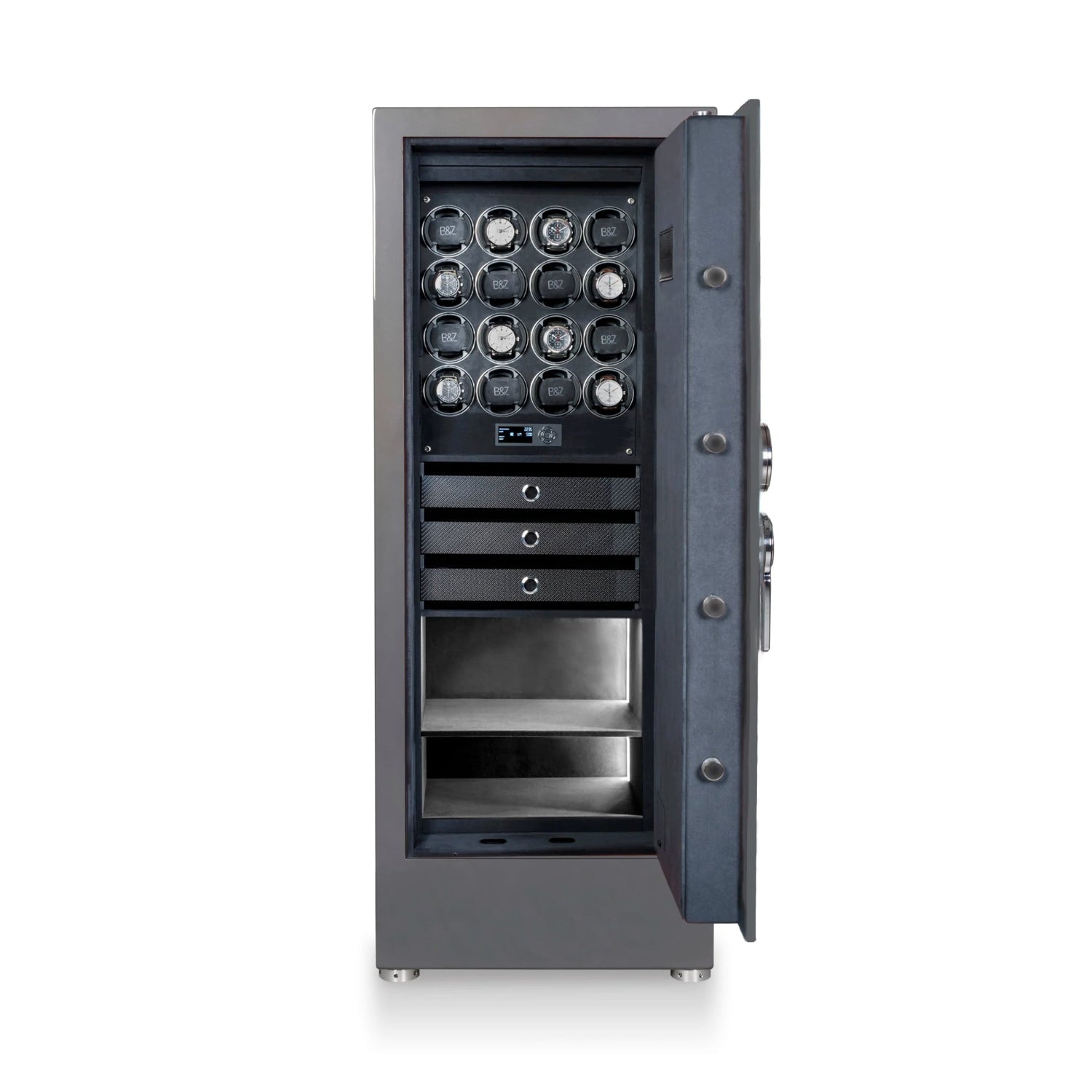 Buben & Zorweg Turbo XL One-Tone VdS I Stirling Grey Safe with Watch Winders