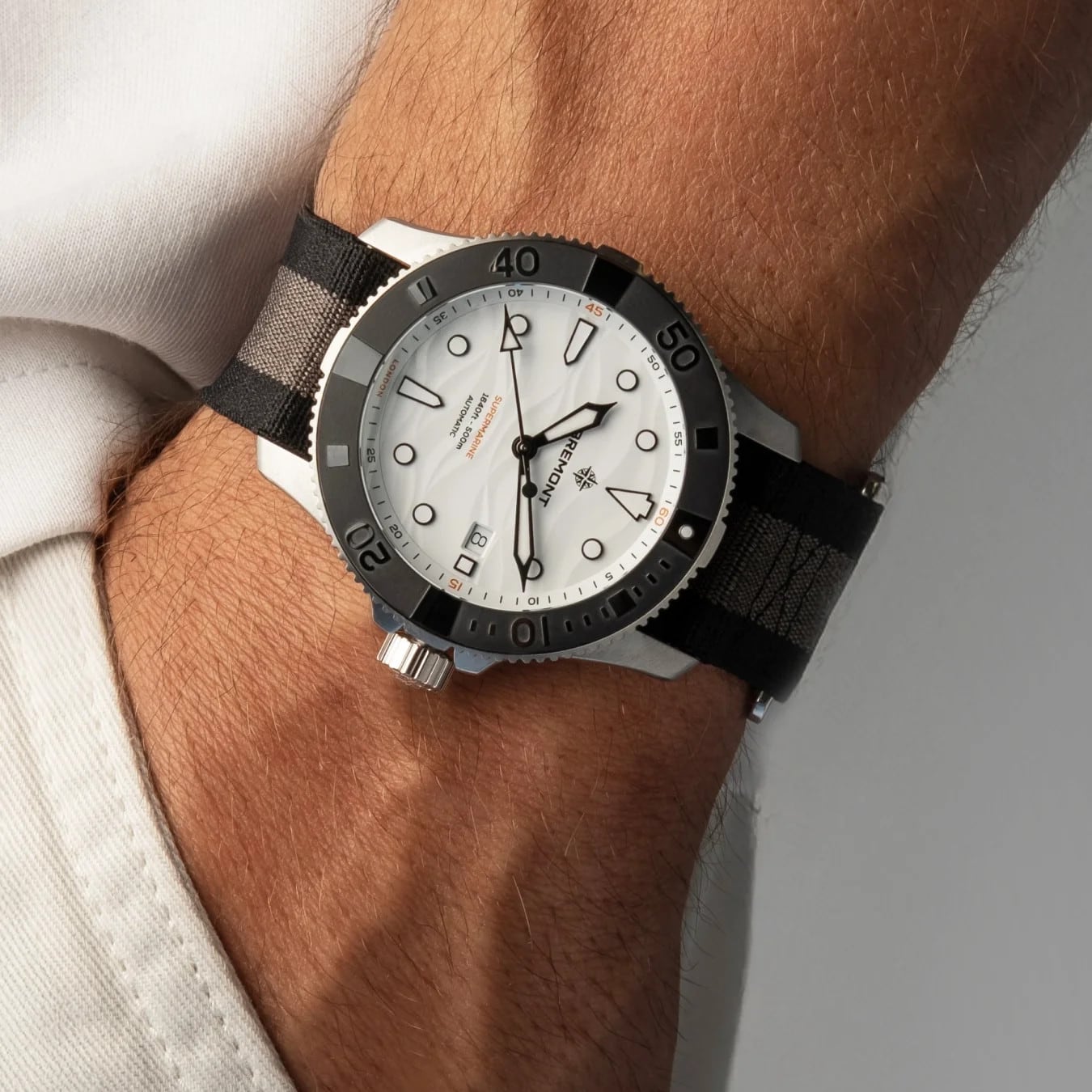 Bremont SM43-DT-SS-WH-N-S Supermarine 500m Polar White