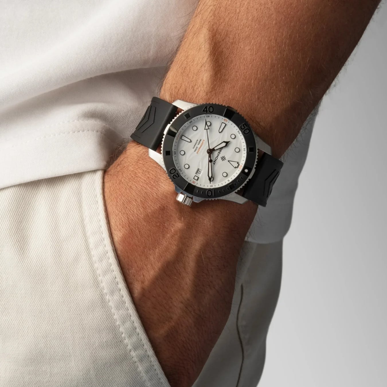 Bremont SM43-DT-SS-WH-R-S Supermarine 500m Polar White