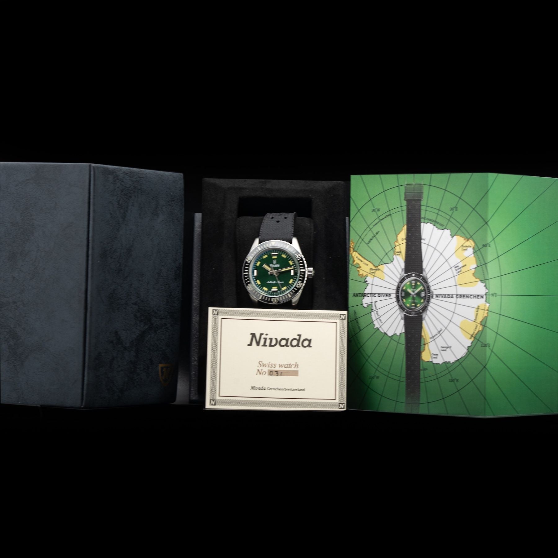 Nivada Grenchen 32059A01 Antarctic Diver Green No Date