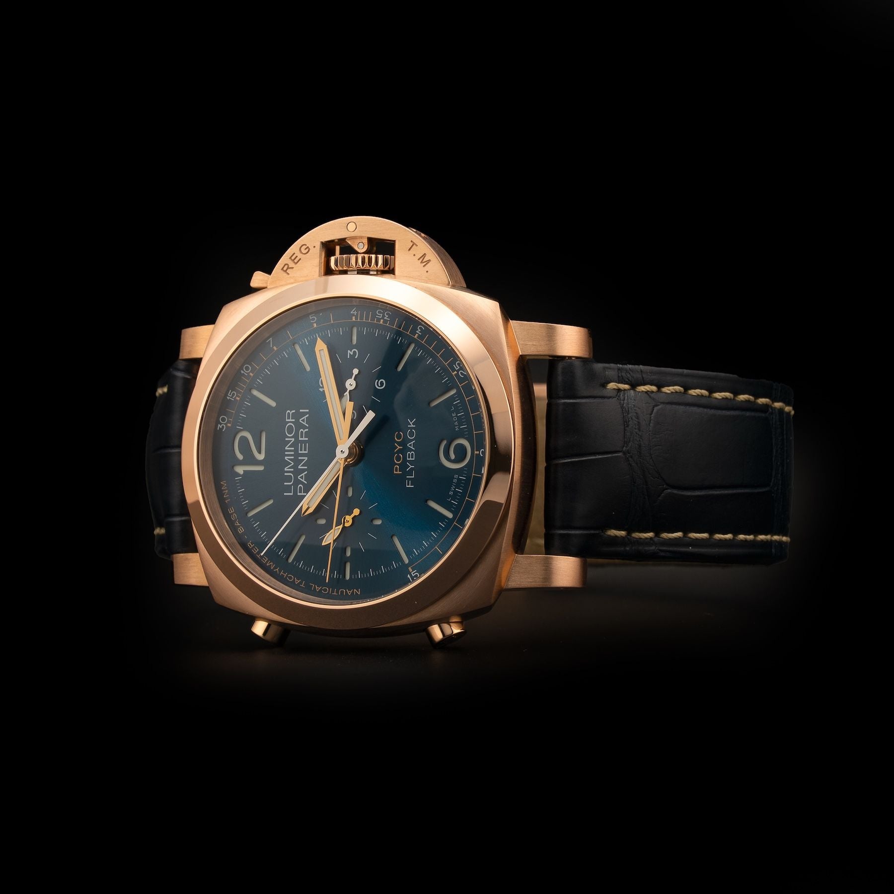 Panerai PAM01020 Luminor Yachts Challenge 18K Rose Gold Blue Dial