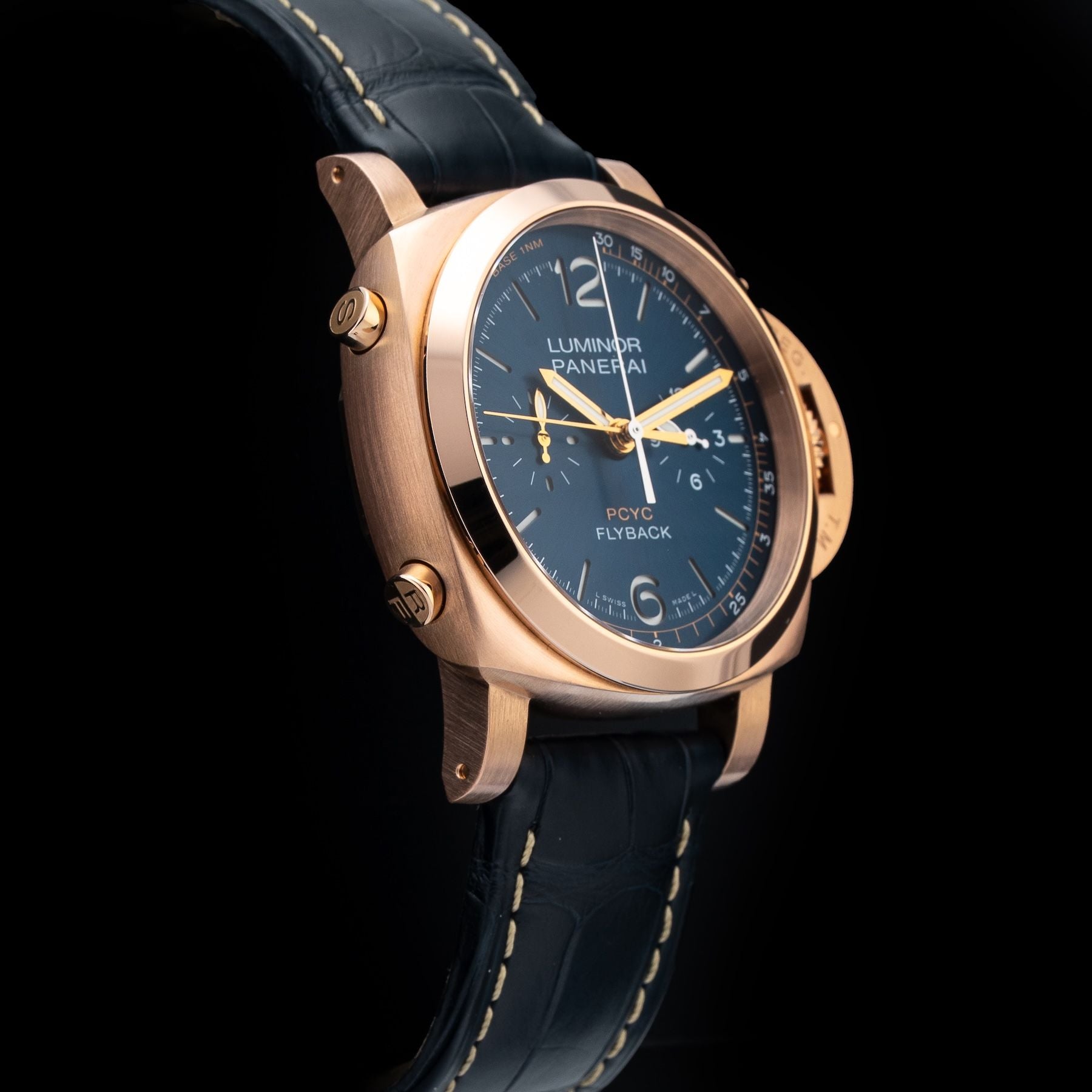 Panerai PAM01020 Luminor Yachts Challenge 18K Rose Gold Blue Dial