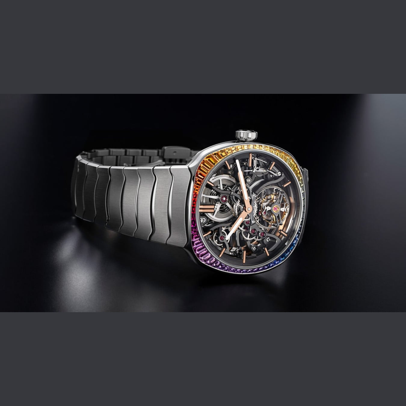 H. Moser & Cie. 6814-1201 Streamliner Tourbillon Skeleton Rainbow