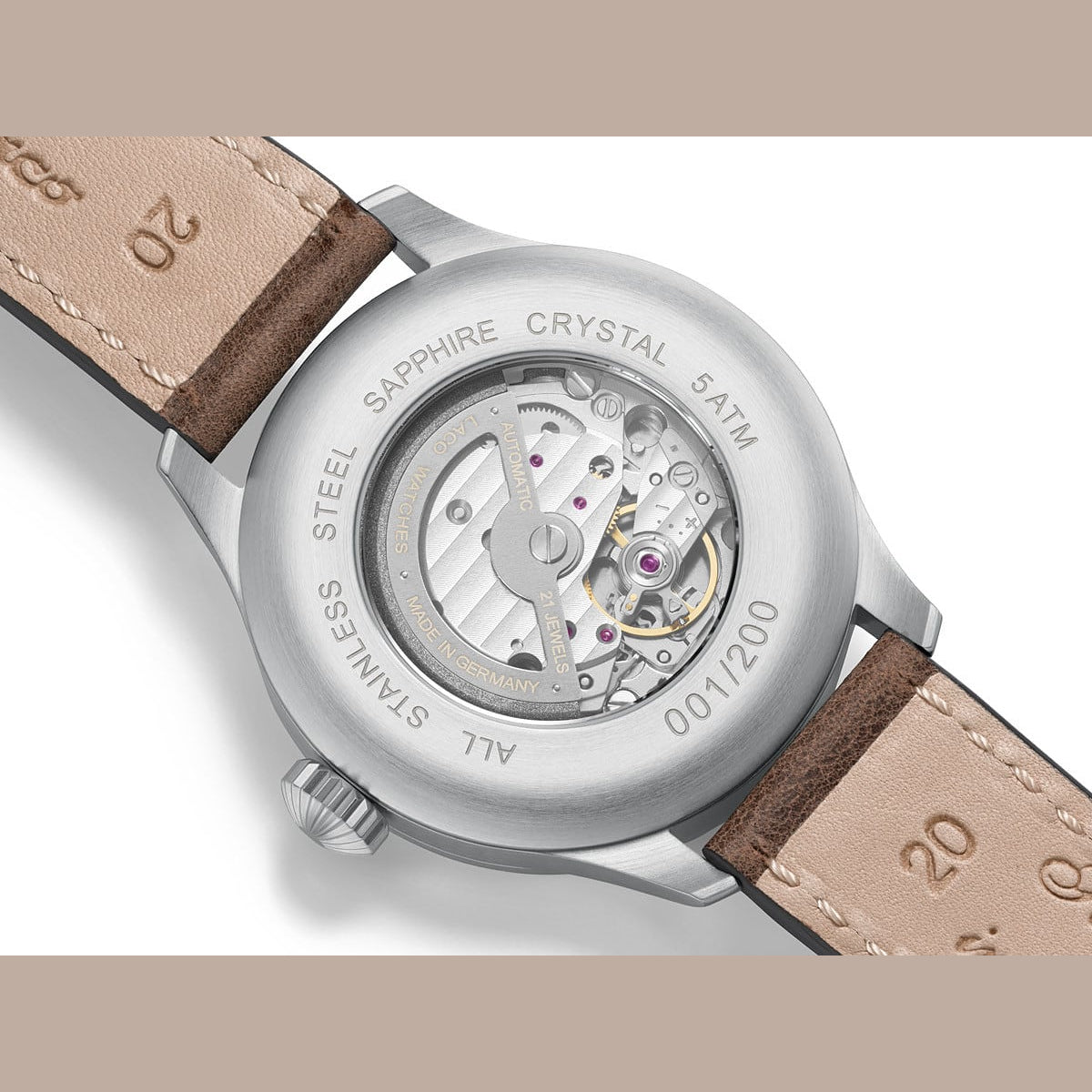 Laco 862171 Pilot Watch Basic Aachen 42 Taupe California