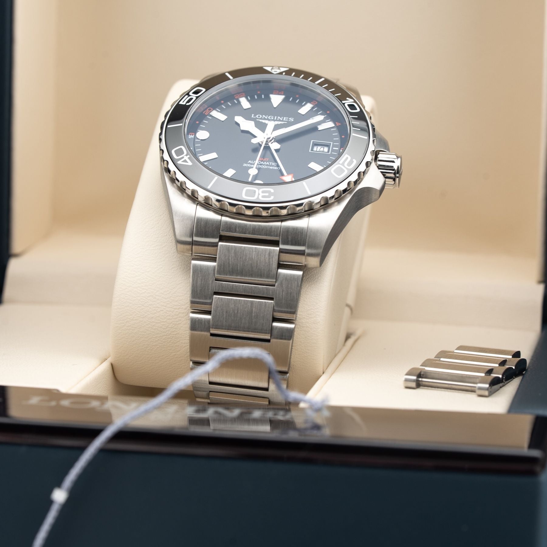 Longines Hydroconquest L3.790.4.56.6 GMT Black Dial 41