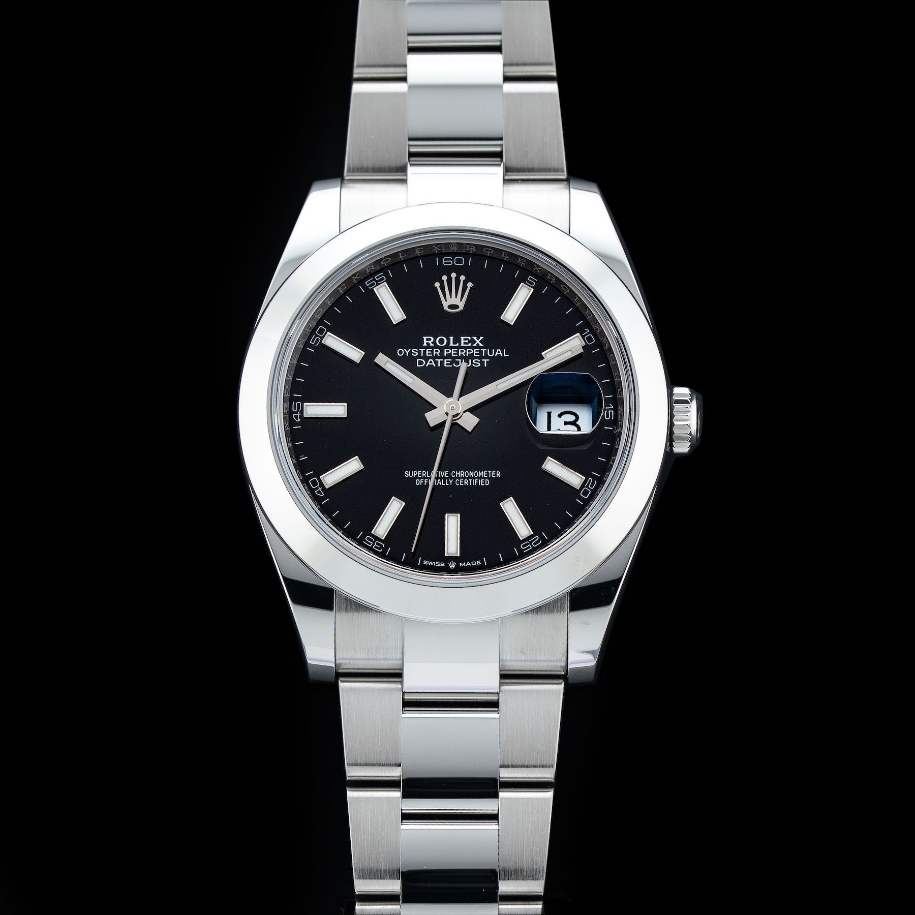 Rolex 126300 Datejust 41 Black Dial