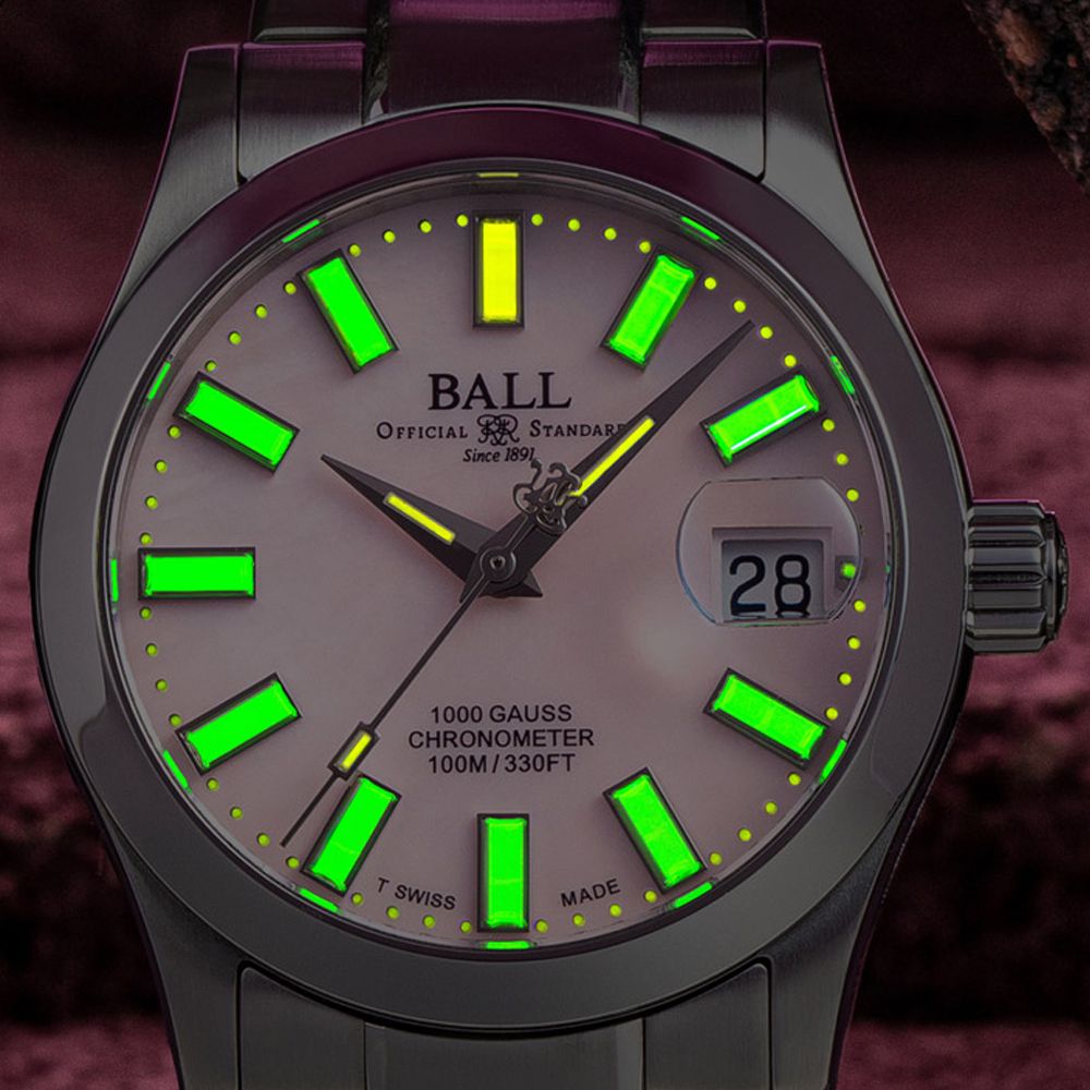 Ball NL9616C-S1C-PKR Engineer III Marvelight Chronometer 36mm Pink Dial Rainbow Tubes