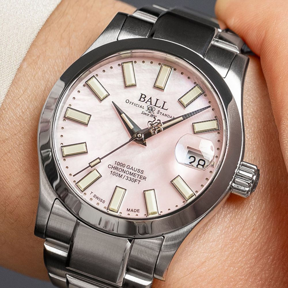 Ball NL9616C-S1C-PKR Engineer III Marvelight Chronometer 36mm Pink Dial Rainbow Tubes