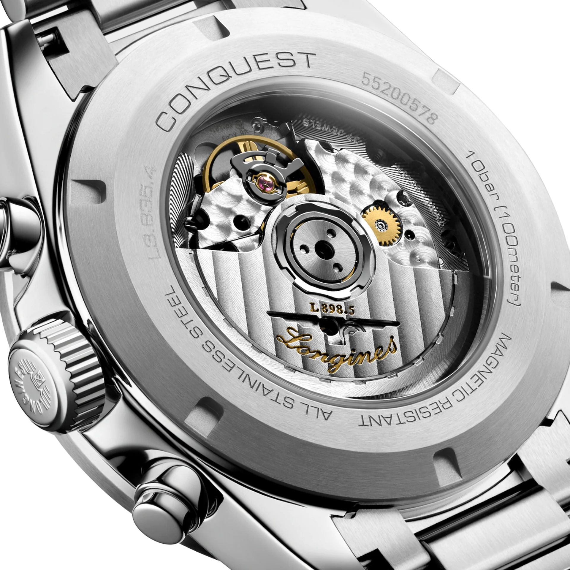Longines Conquest L3.835.4.72.6 Silver Dial on Bracelet