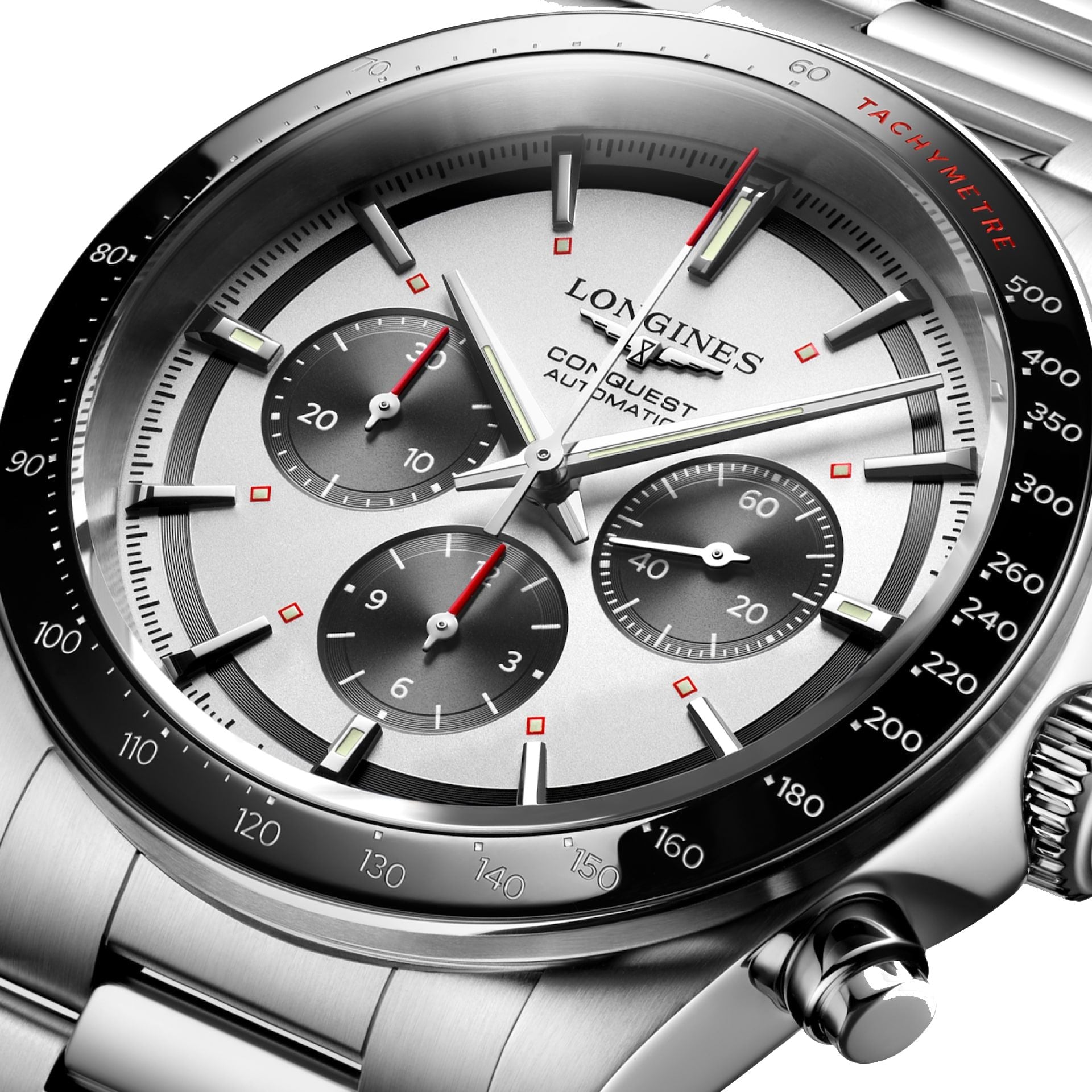 Longines Conquest L3.835.4.72.6 Silver Dial on Bracelet