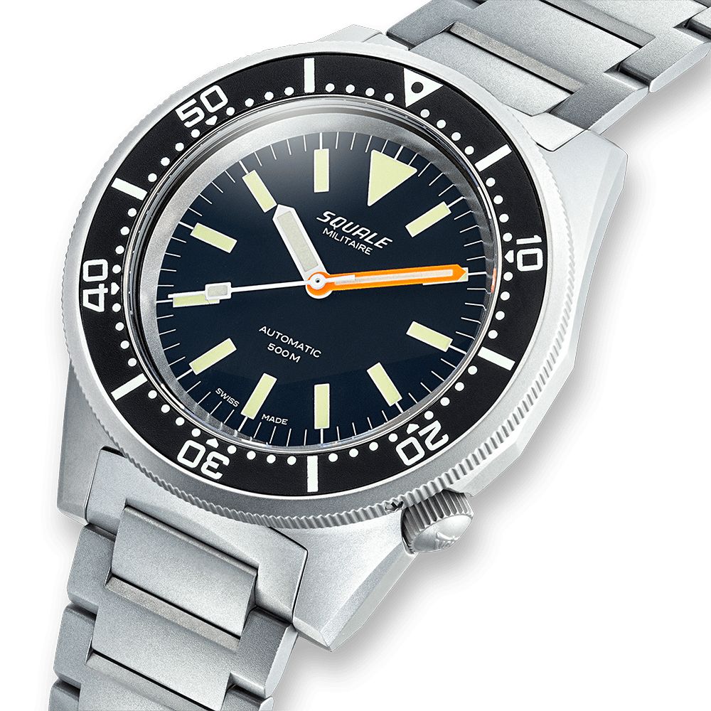 Squale 1521 Militare Polished Steel on Bracelet
