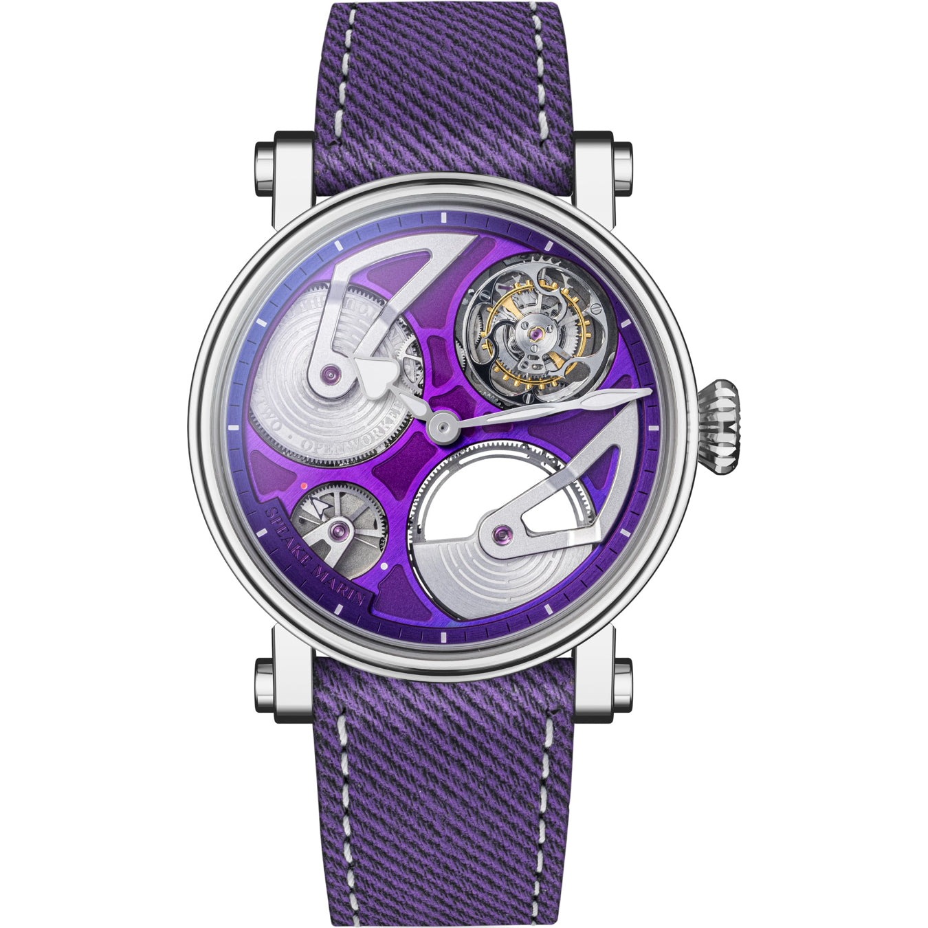 Speake Marin 913811570 Openworked Tourbillon Purple Hour 38mm