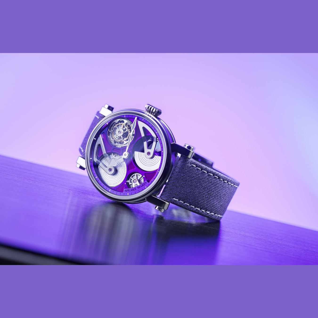 Speake Marin 913811570 Openworked Tourbillon Purple Hour 38mm