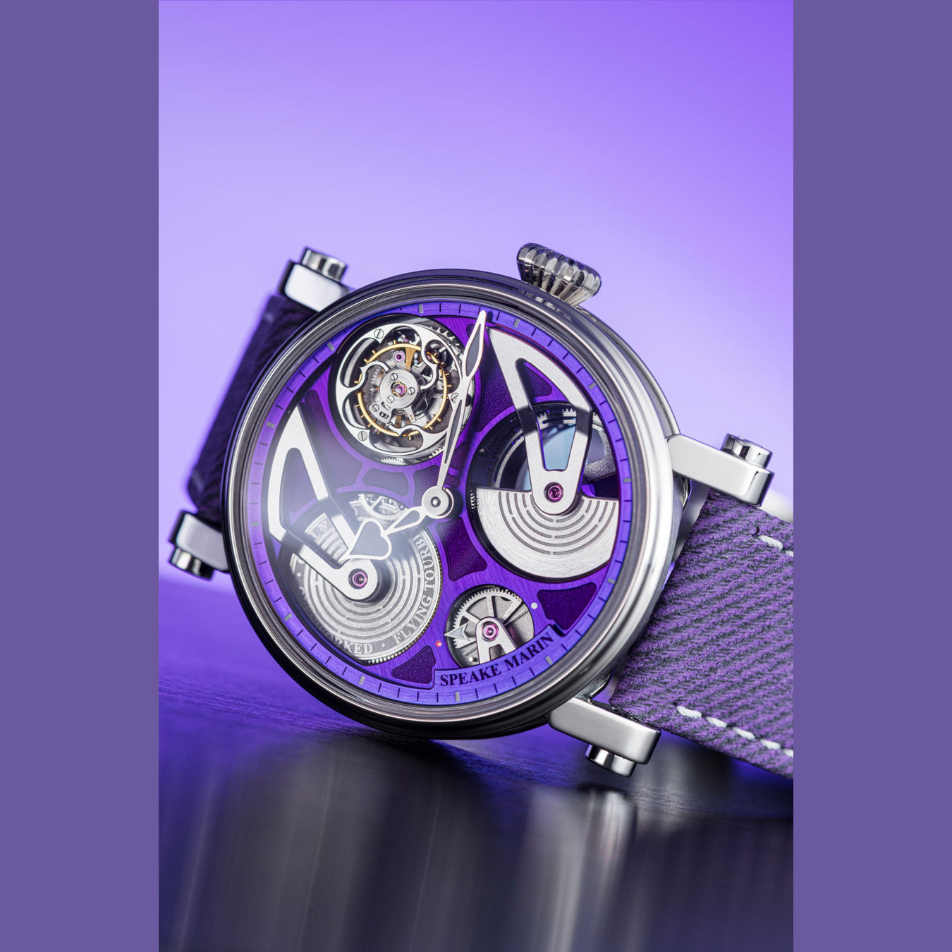 Speake Marin 913811570 Openworked Tourbillon Purple Hour 38mm