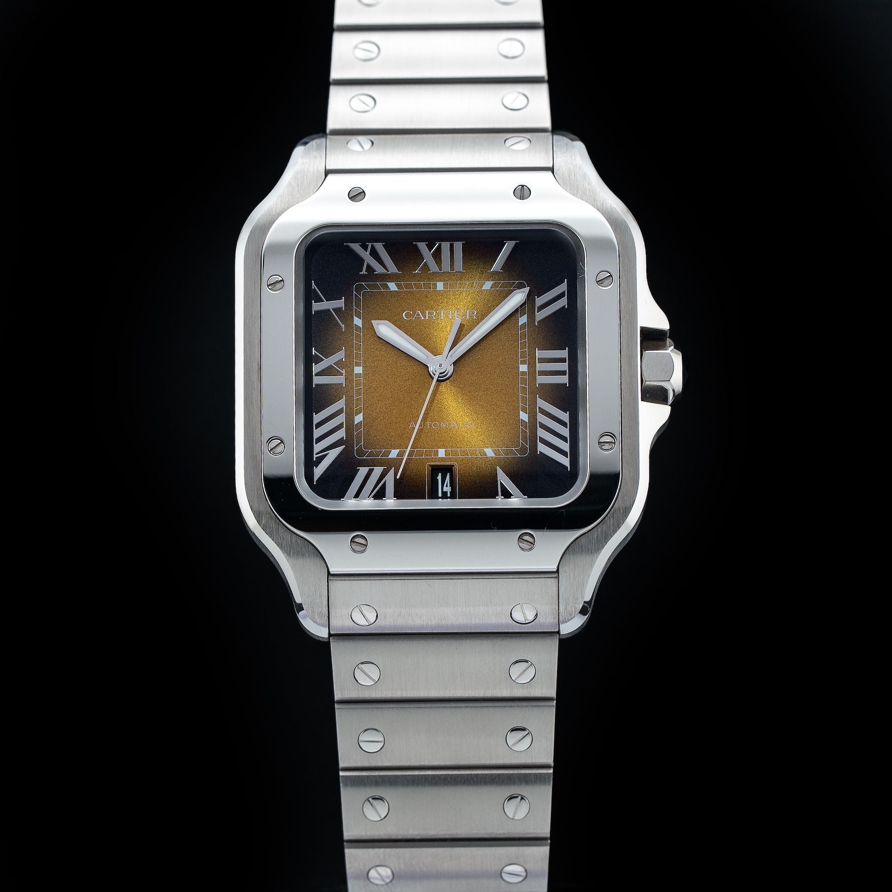Cartier WSSA0064 Santos Steel Brown Dial 40mm