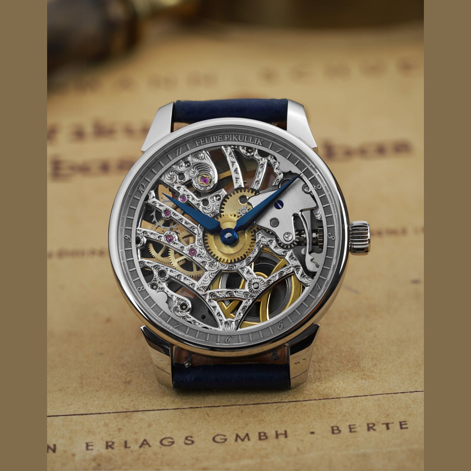Felipe Pikullik FPSK24 White Rhodium Engraved