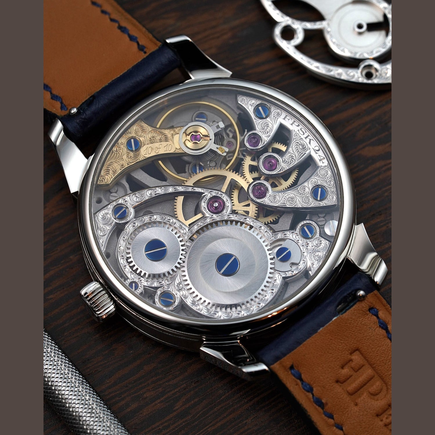 Felipe Pikullik FPSK24 White Rhodium Engraved