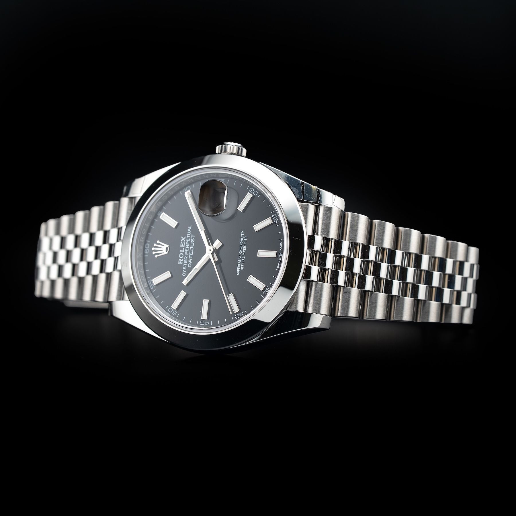 Rolex 126300-0012 Datejust 41 Black Dial on Jubilee Bracelet