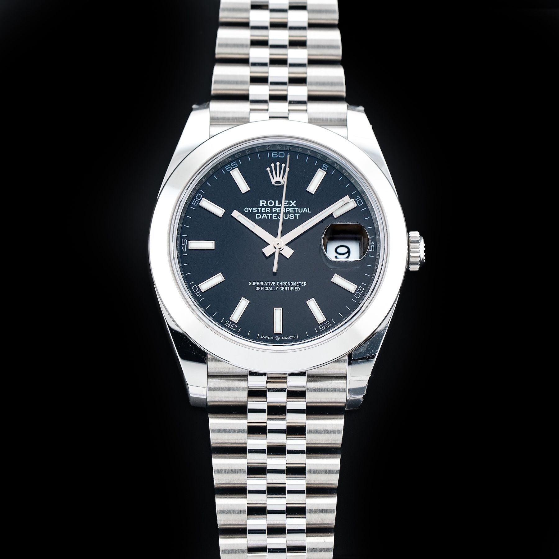 Rolex 126300-0012 Datejust 41 Black Dial on Jubilee Bracelet