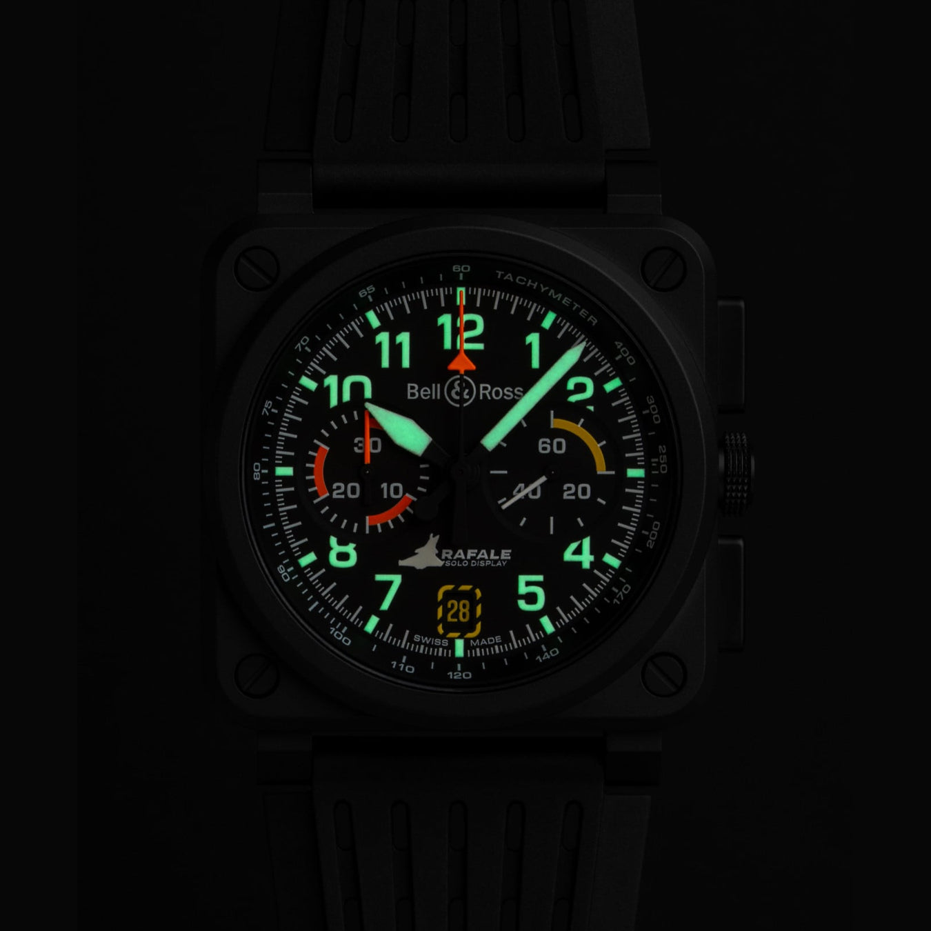 Bell & Ross BR0394-RSD-CE/SRB Chronograph Rafale Solo Display