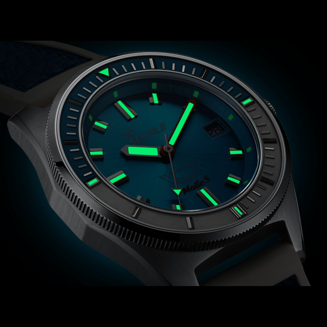 Squale Matic S MATICLBWLB.MRLB Light Blue Rubber
