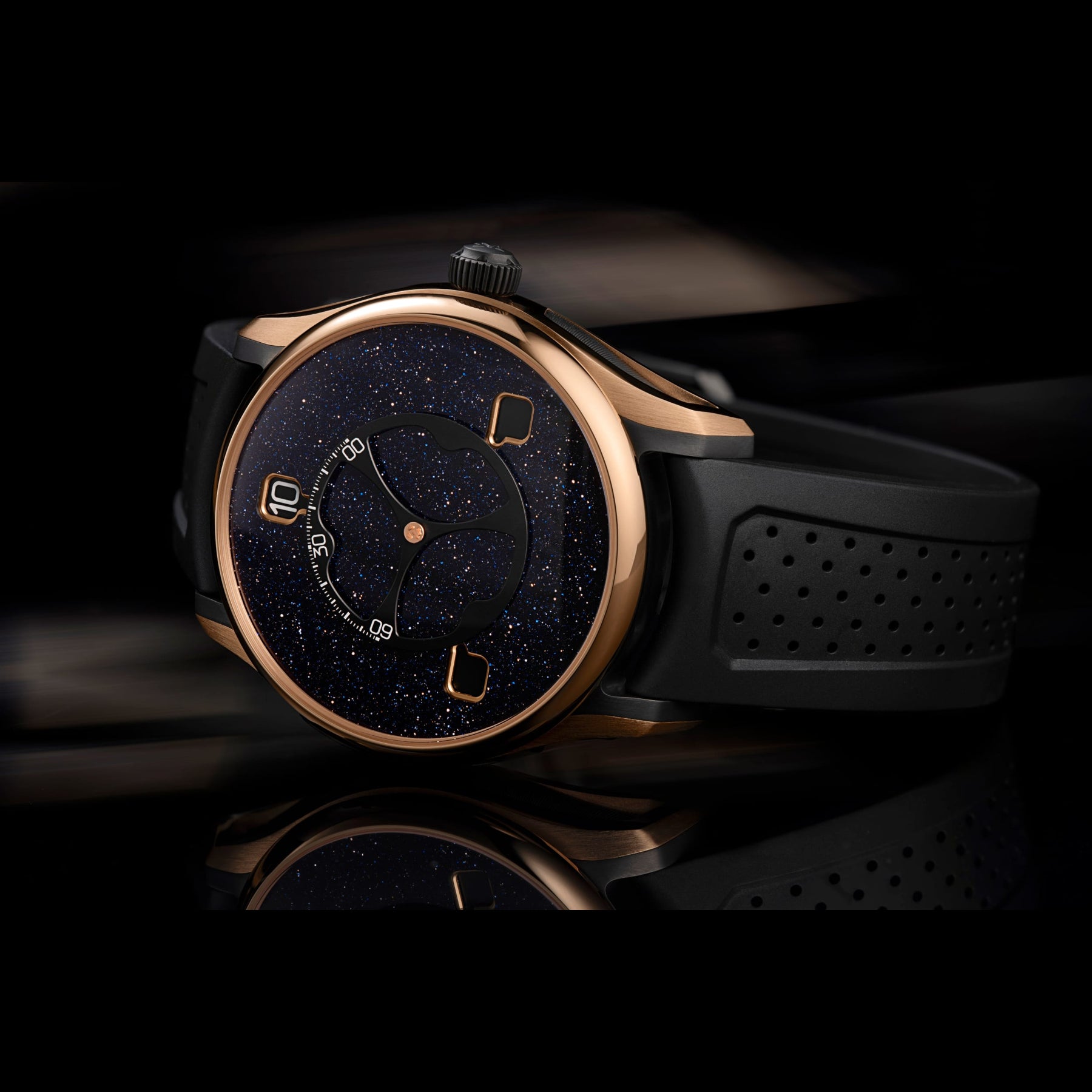 H. Moser & Cie. 3240-0900 Pioneer Flying Hours Rose Gold Titanium