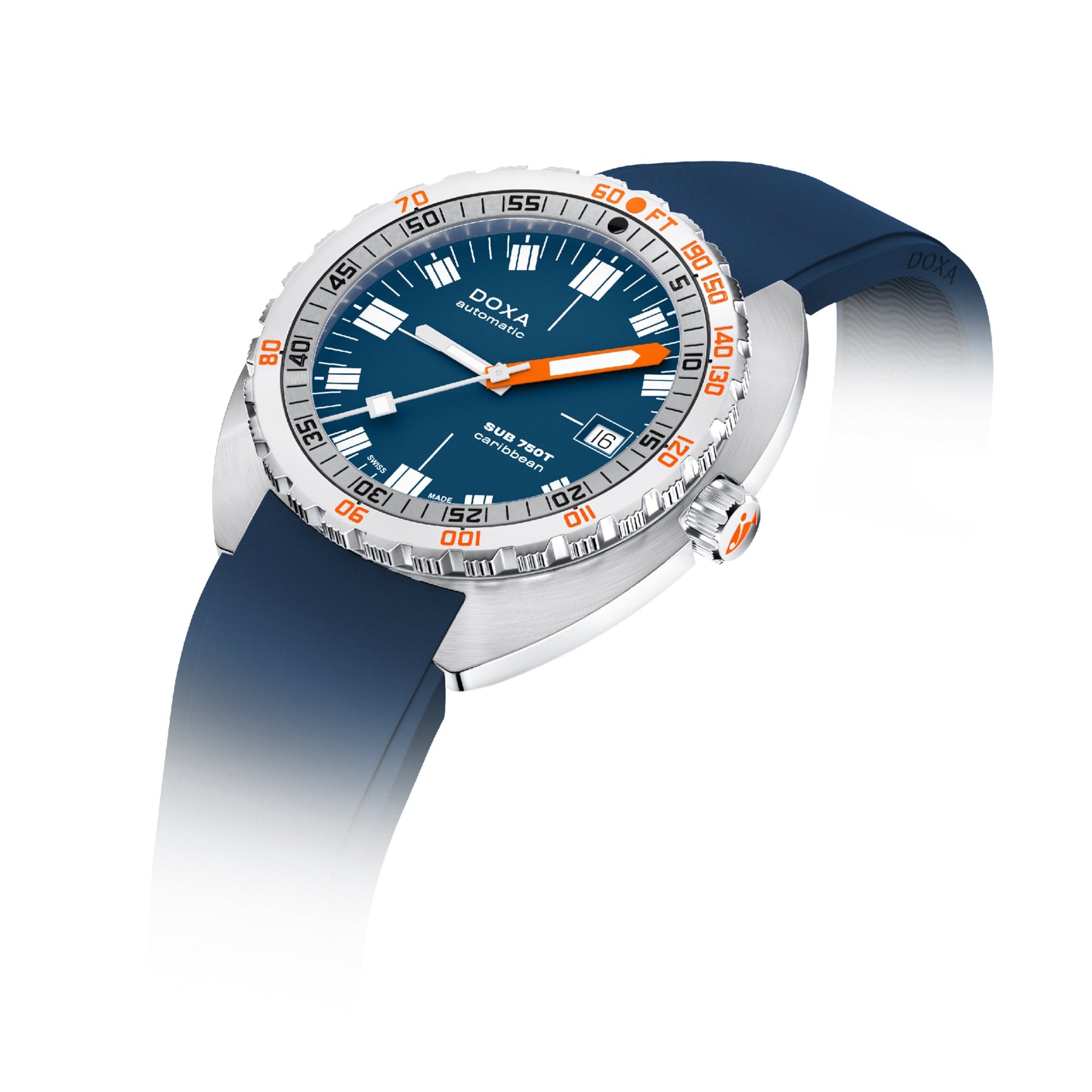 DOXA SUB 750T Caribbean 825.10.201.32 On Strap